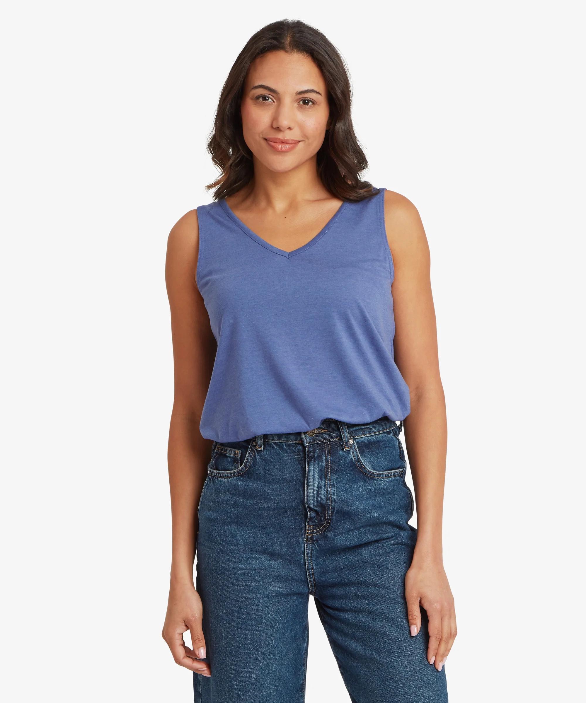 Bali V-Neck Tank Top - Seaport Blue - Image 2