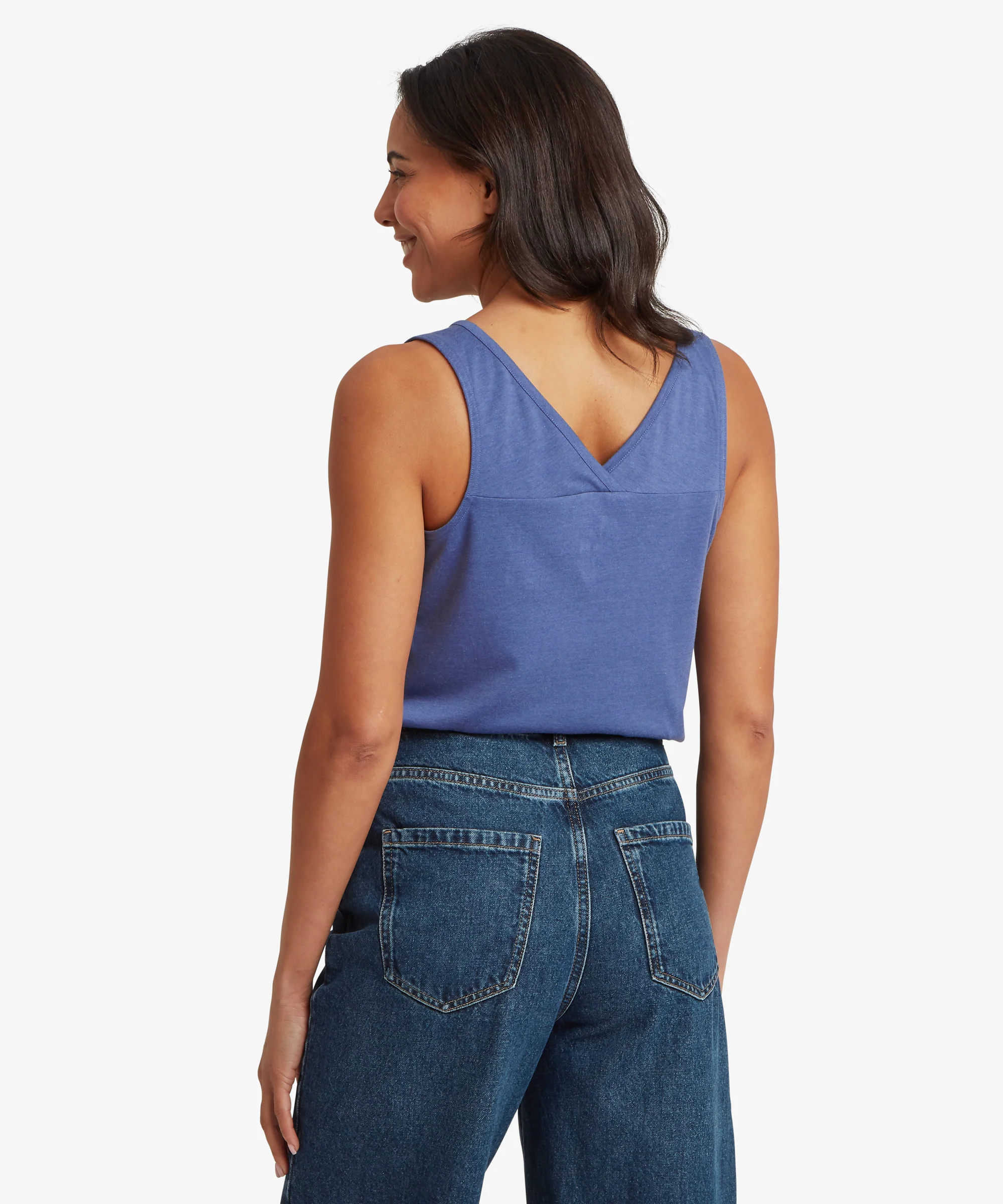 Bali V-Neck Tank Top - Seaport Blue - Image 5