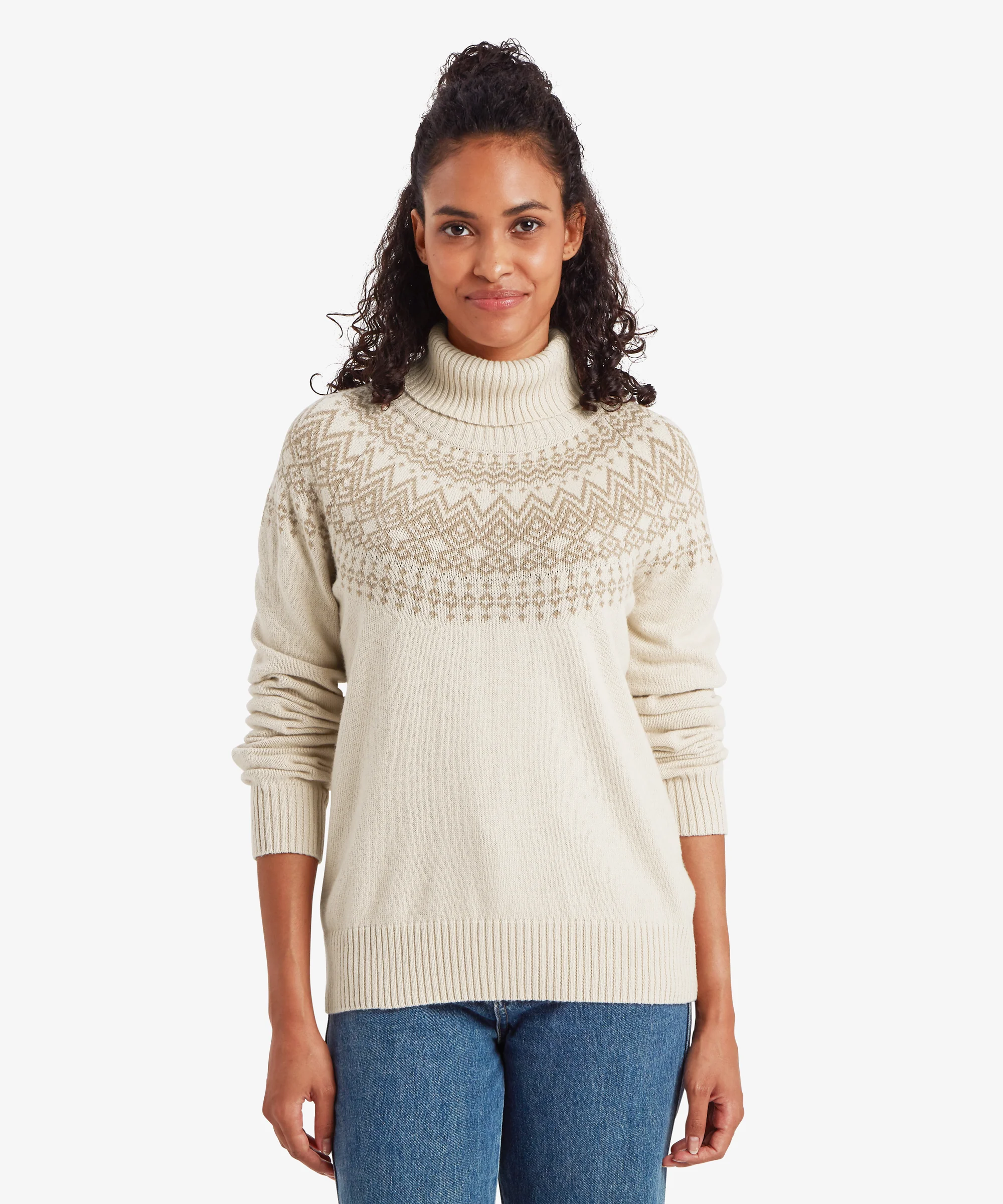 Camkilo Roll Neck Sweater - Ecru - Image 2