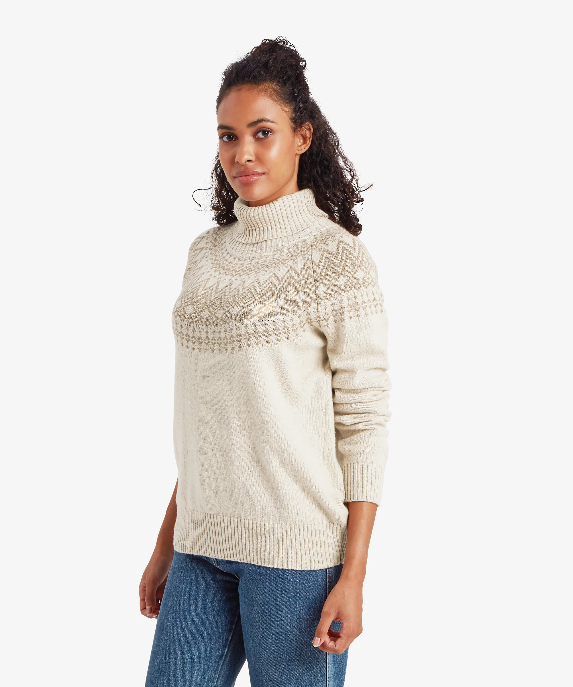 Camkilo Roll Neck Sweater - Ecru - Image 4