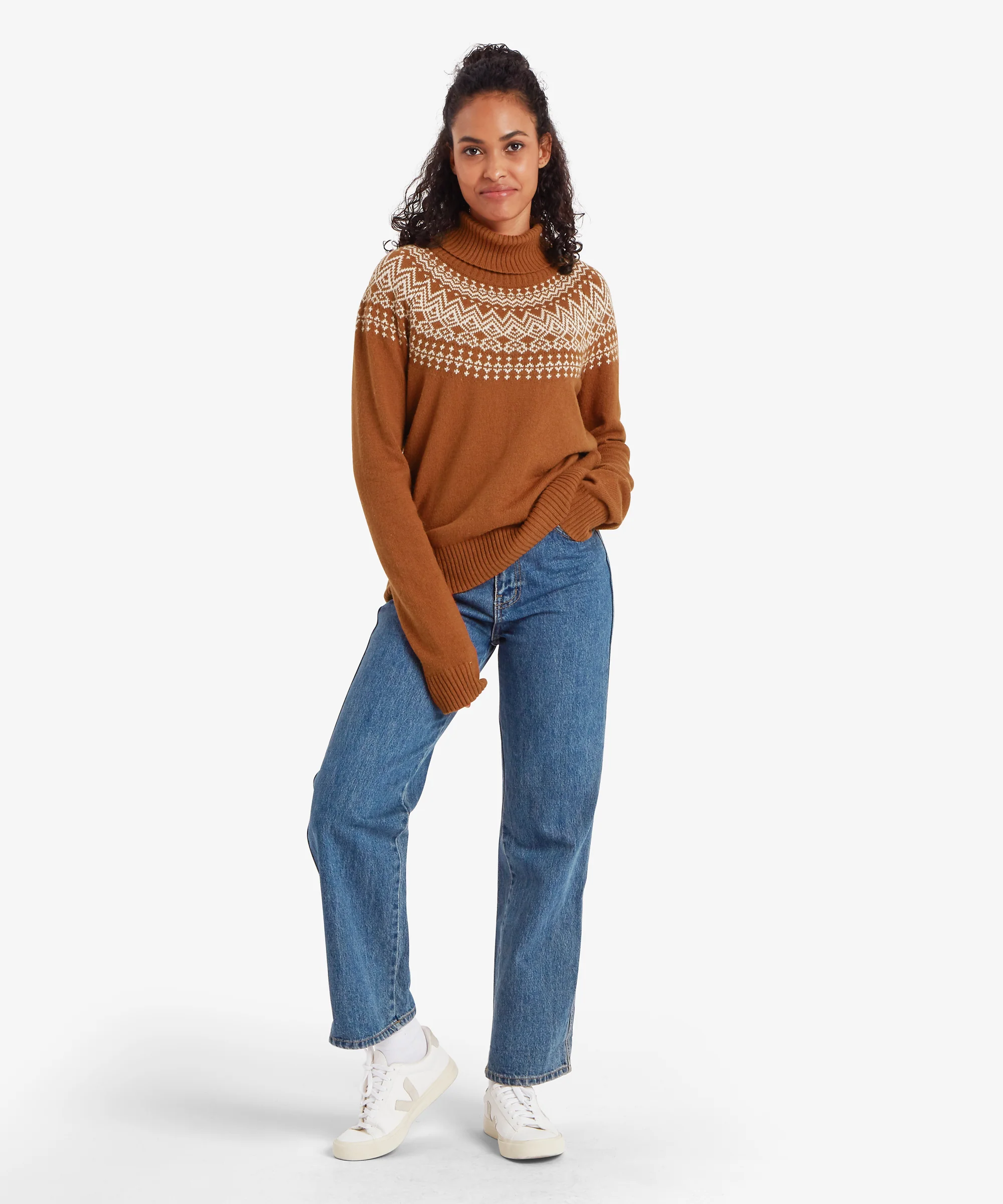 Camkilo Roll Neck Sweater - Mocha - Image 3