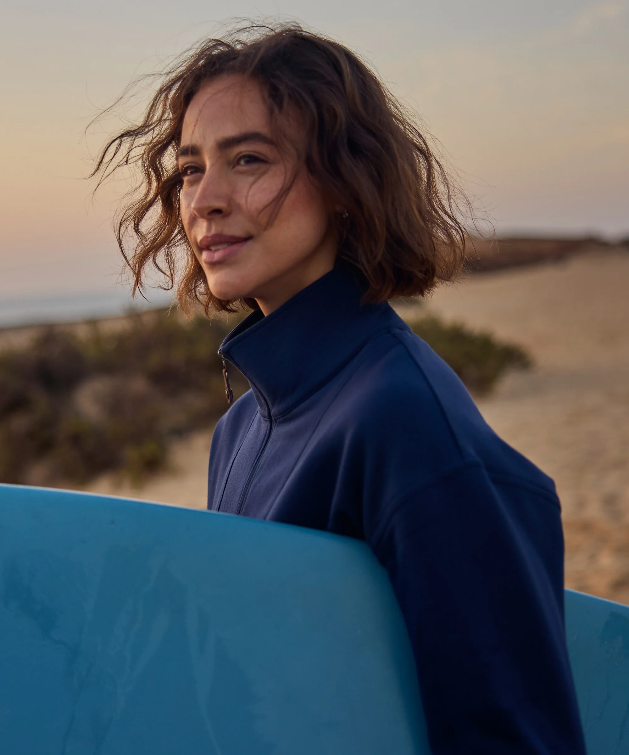 Dhyan Quarter Zip Sweatshirt - Rathee Blue - Image 5