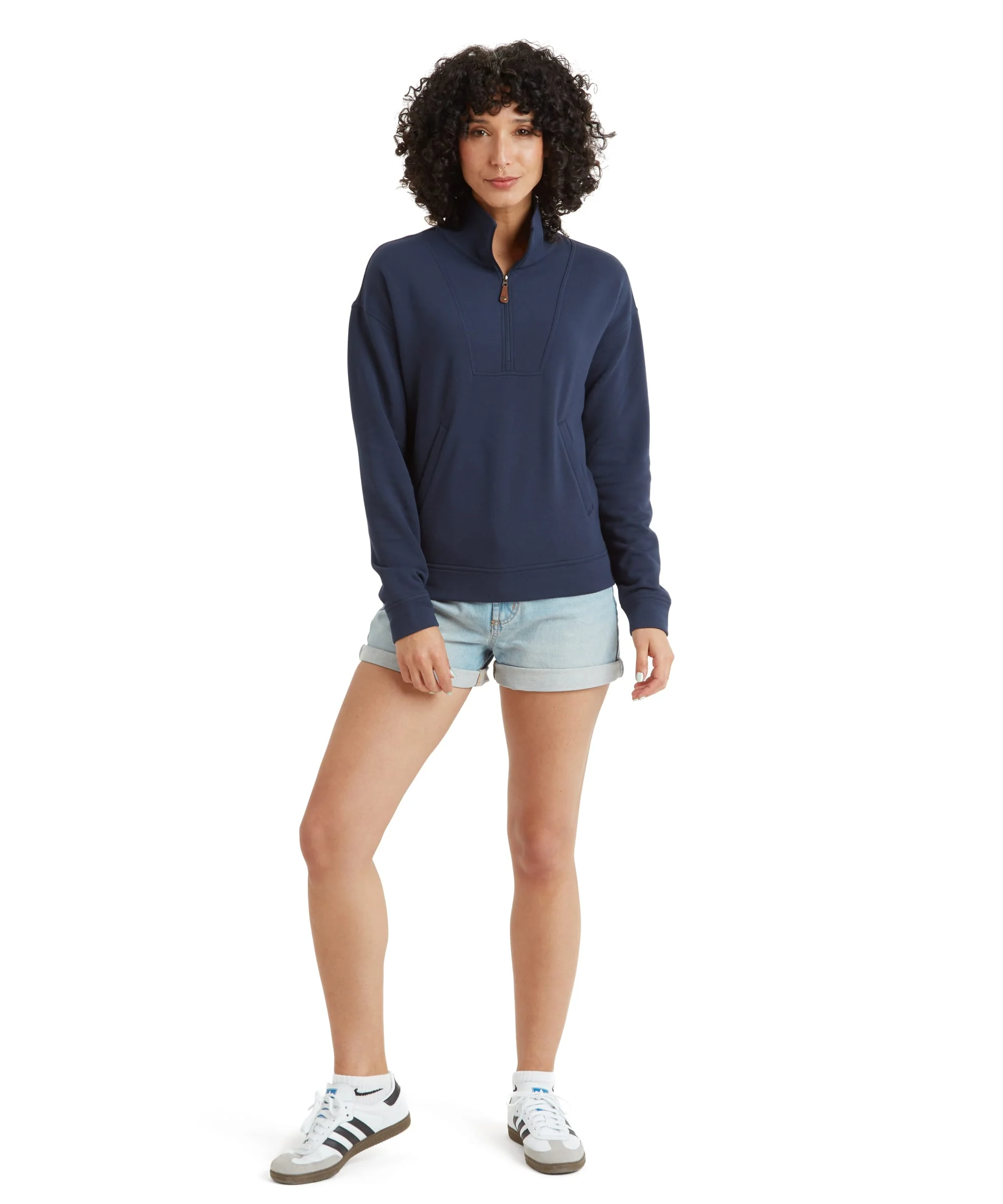 Dhyan Quarter Zip Sweatshirt - Rathee Blue - Image 7