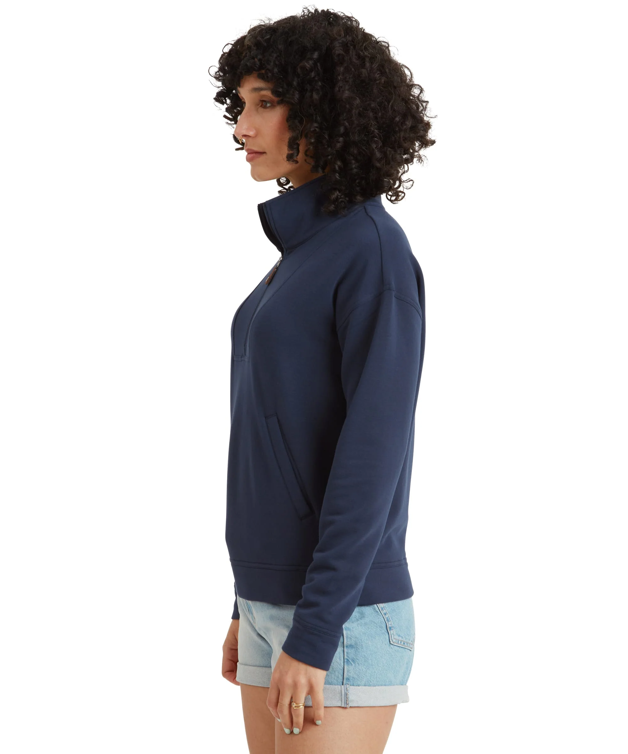 Dhyan Quarter Zip Sweatshirt - Rathee Blue - Image 8