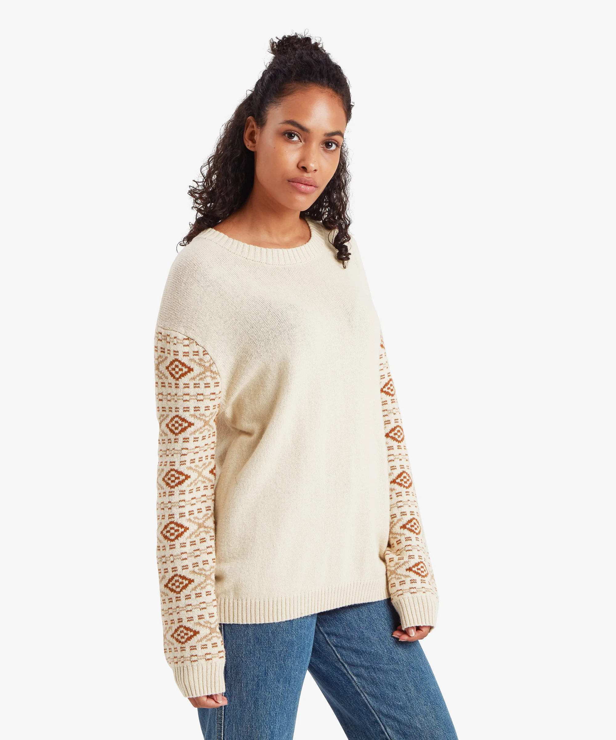 Dorje Crew Neck Sweater - Ecru - Image 4