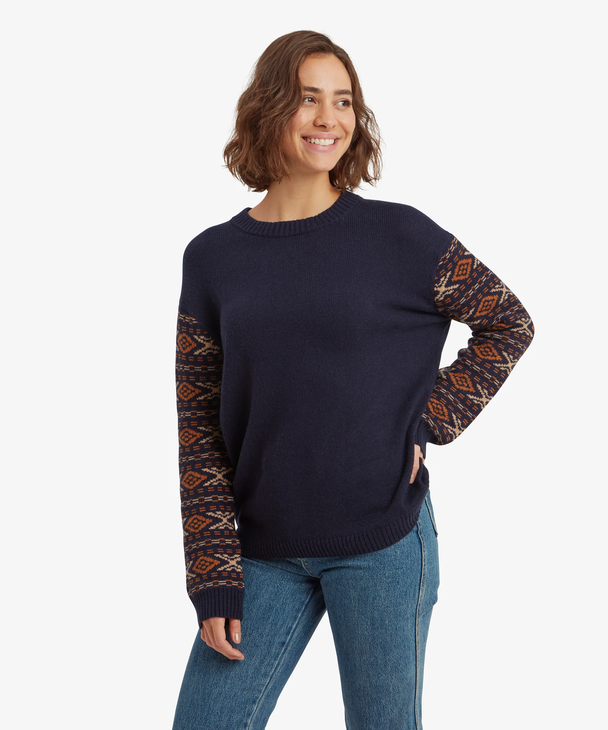 Dorje Crew Neck Sweater - Rathee Blue - Image 2