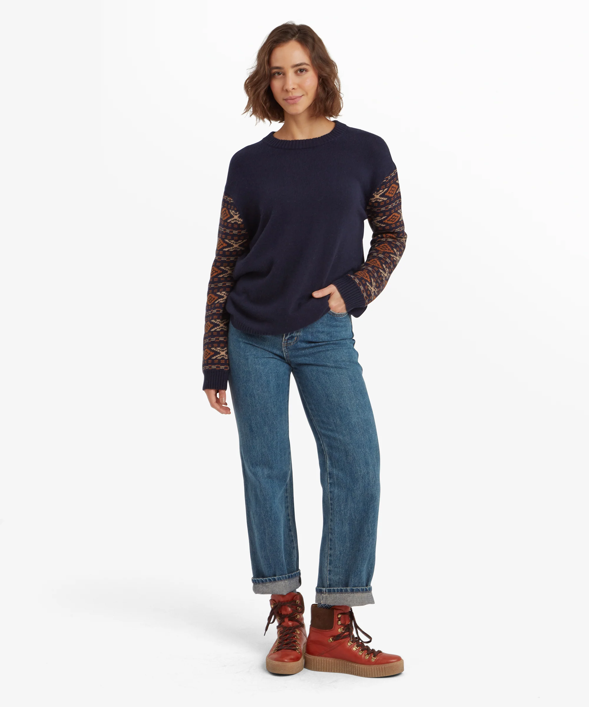 Dorje Crew Neck Sweater - Rathee Blue - Image 3