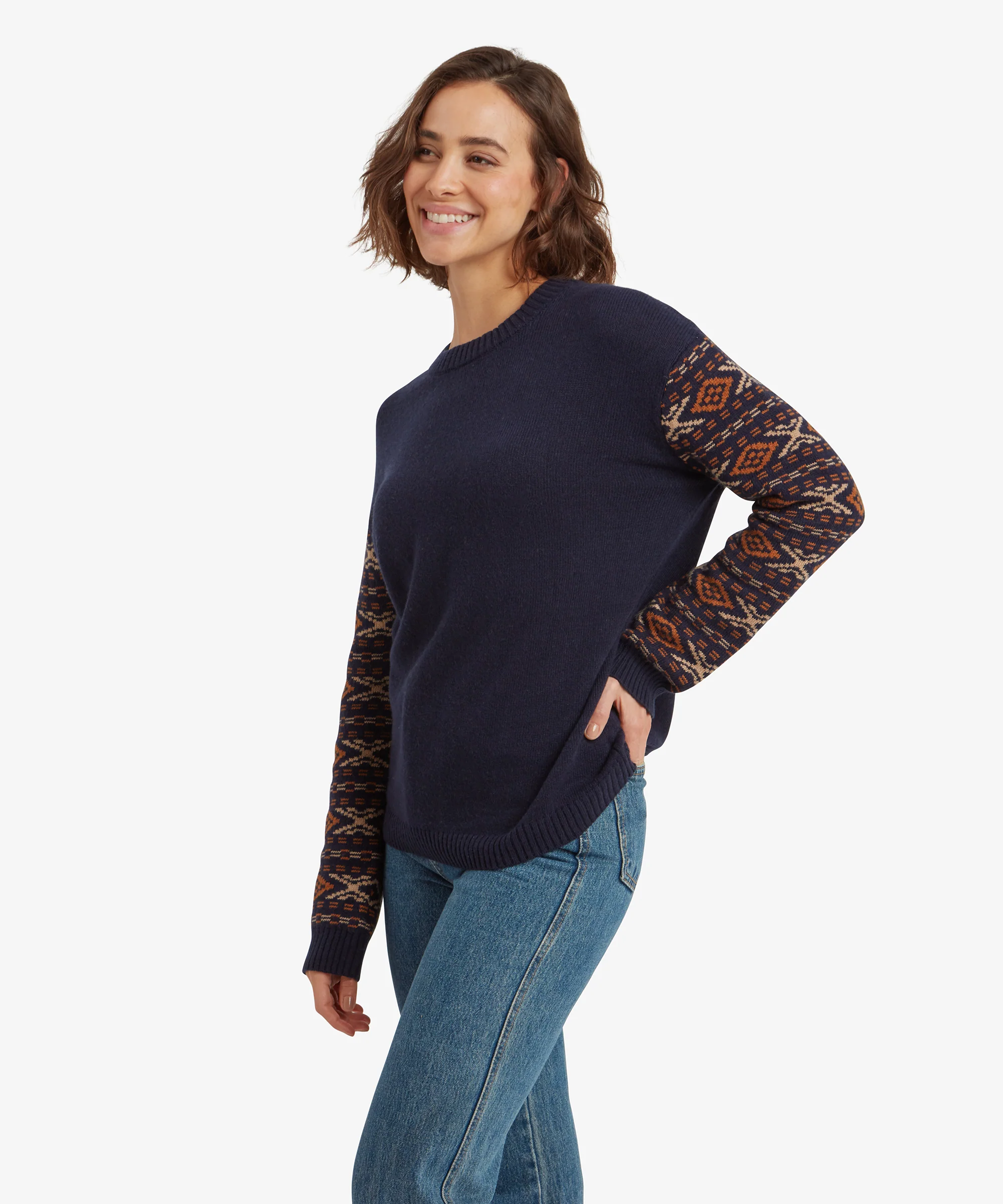Dorje Crew Neck Sweater - Rathee Blue - Image 4