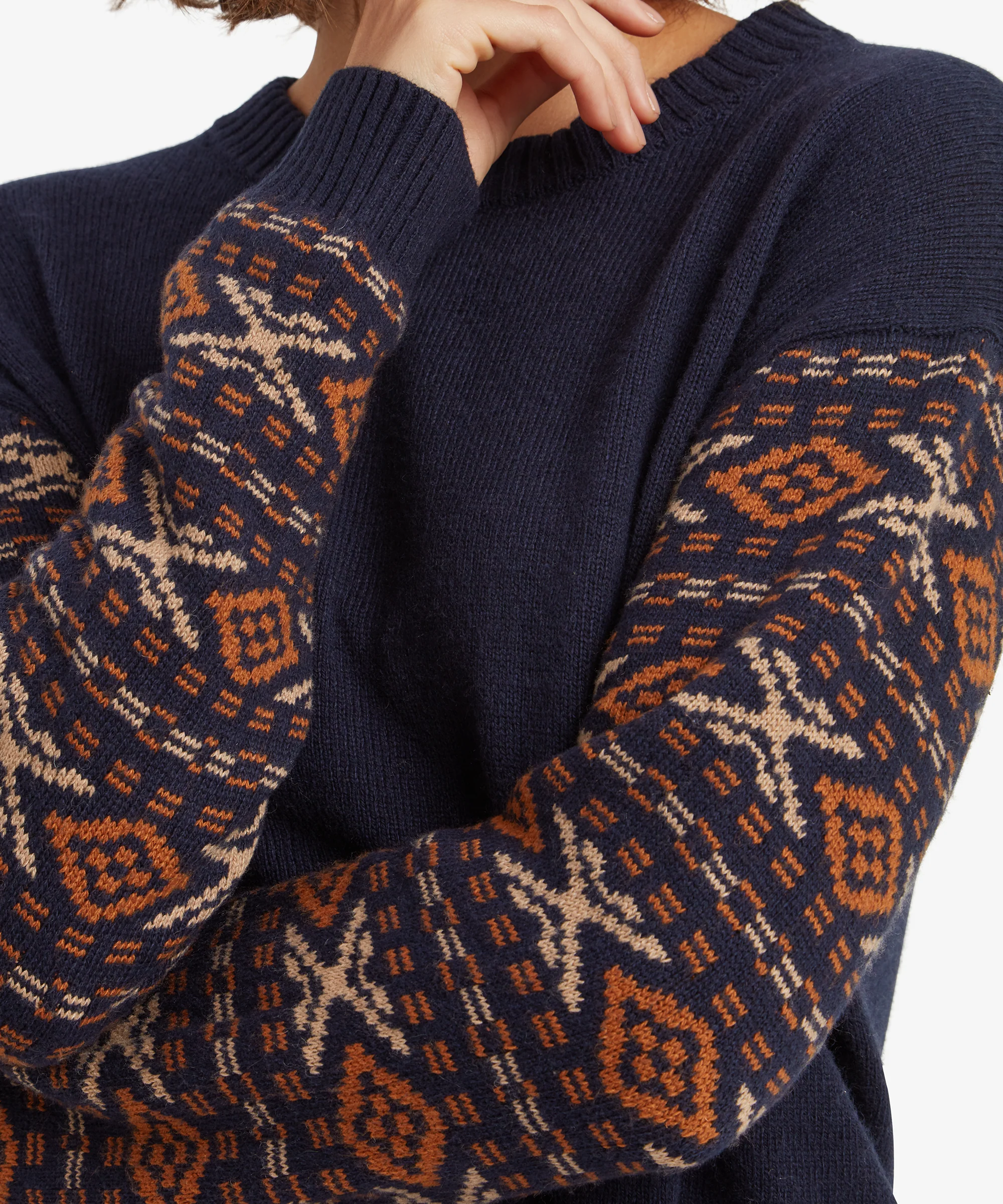 Dorje Crew Neck Sweater - Rathee Blue - Image 5