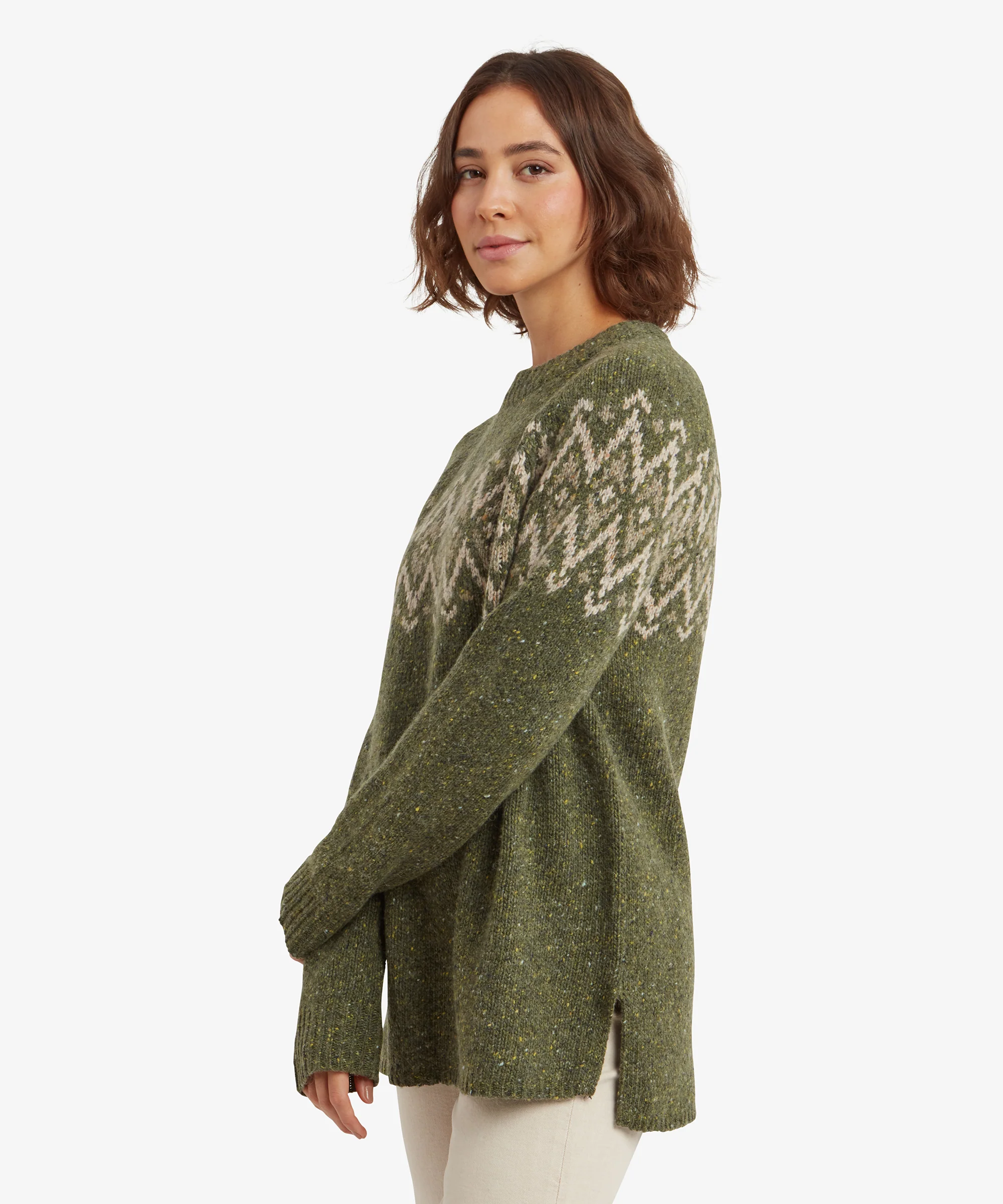 Dumji Long Sweater - Evergreen - Image 4
