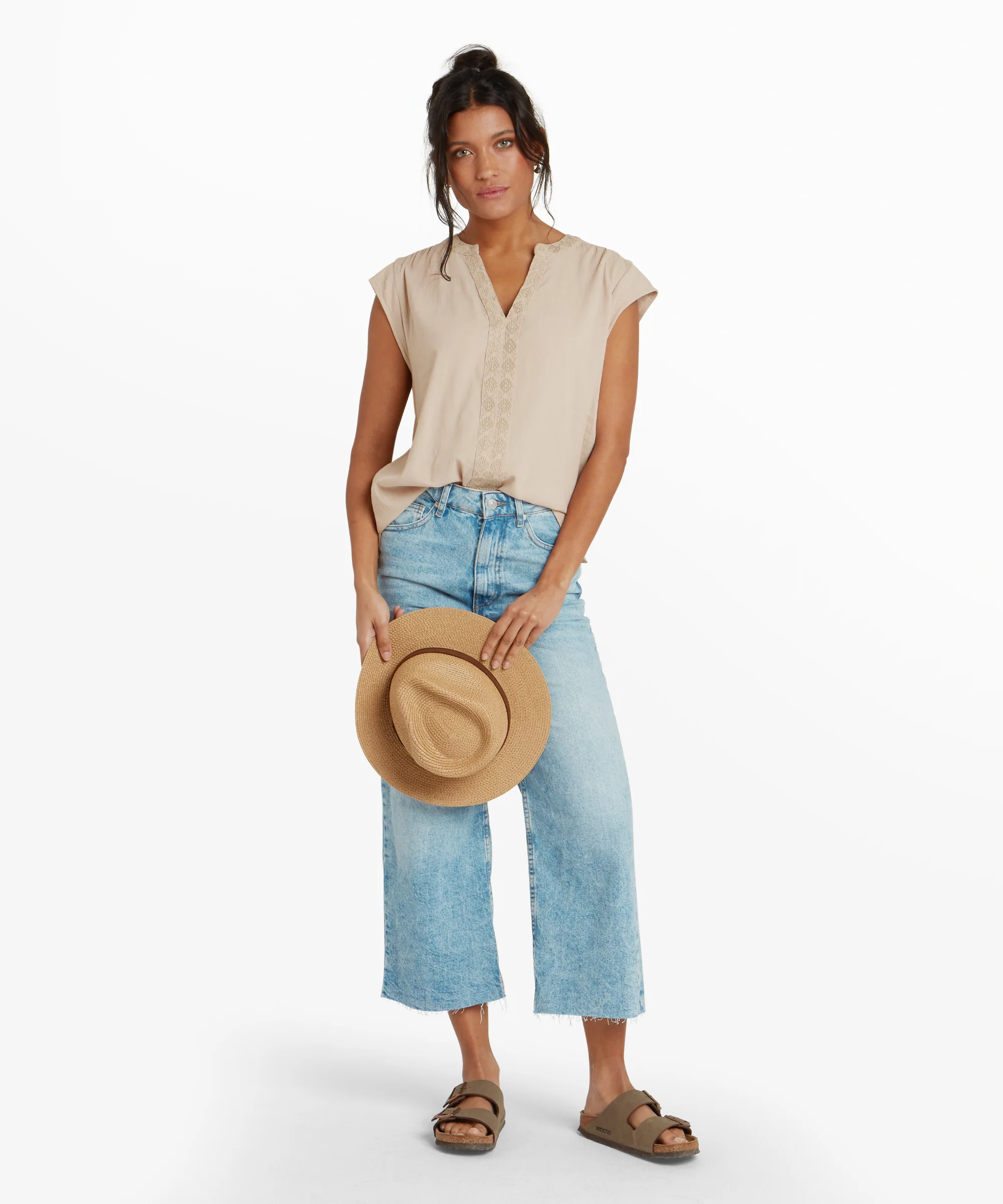 Hara Cap Sleeve Top - Goa Sand - Image 7