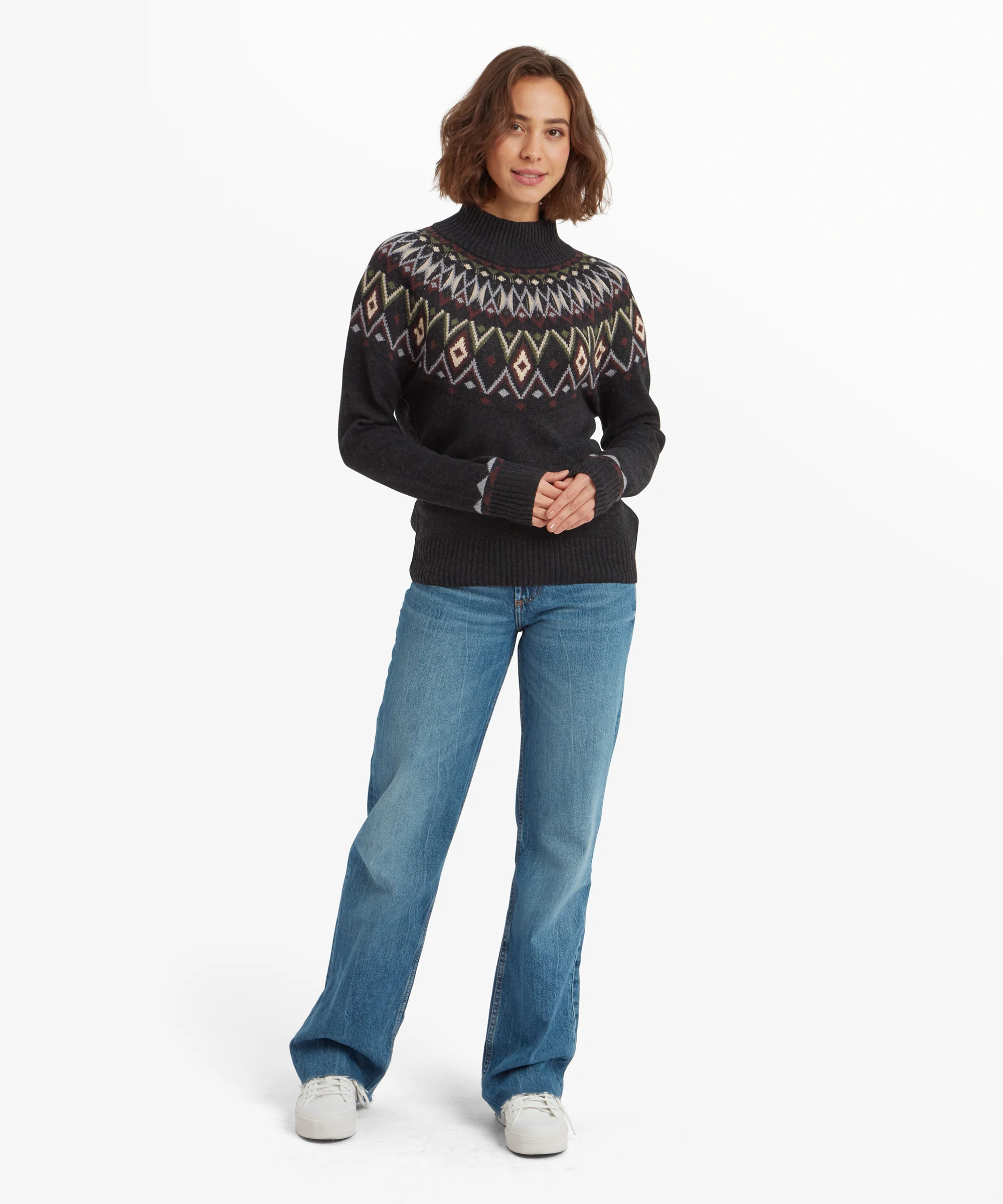 Indu Mock Neck Sweater - Black - Image 3