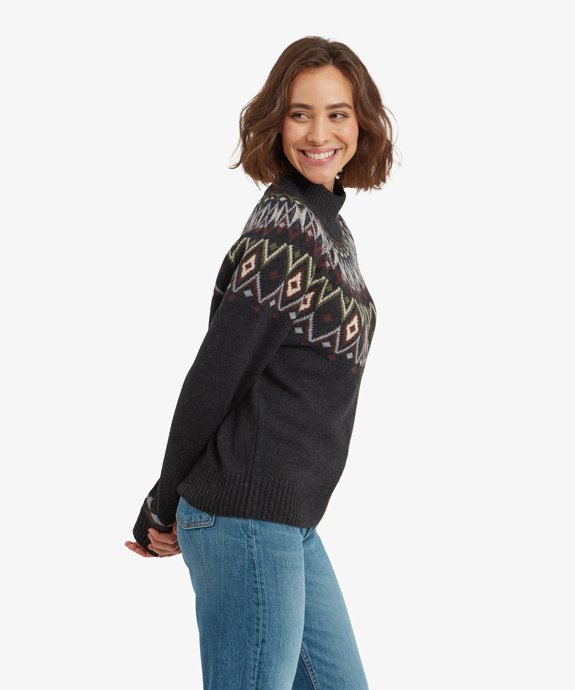 Indu Mock Neck Sweater - Black - Image 4