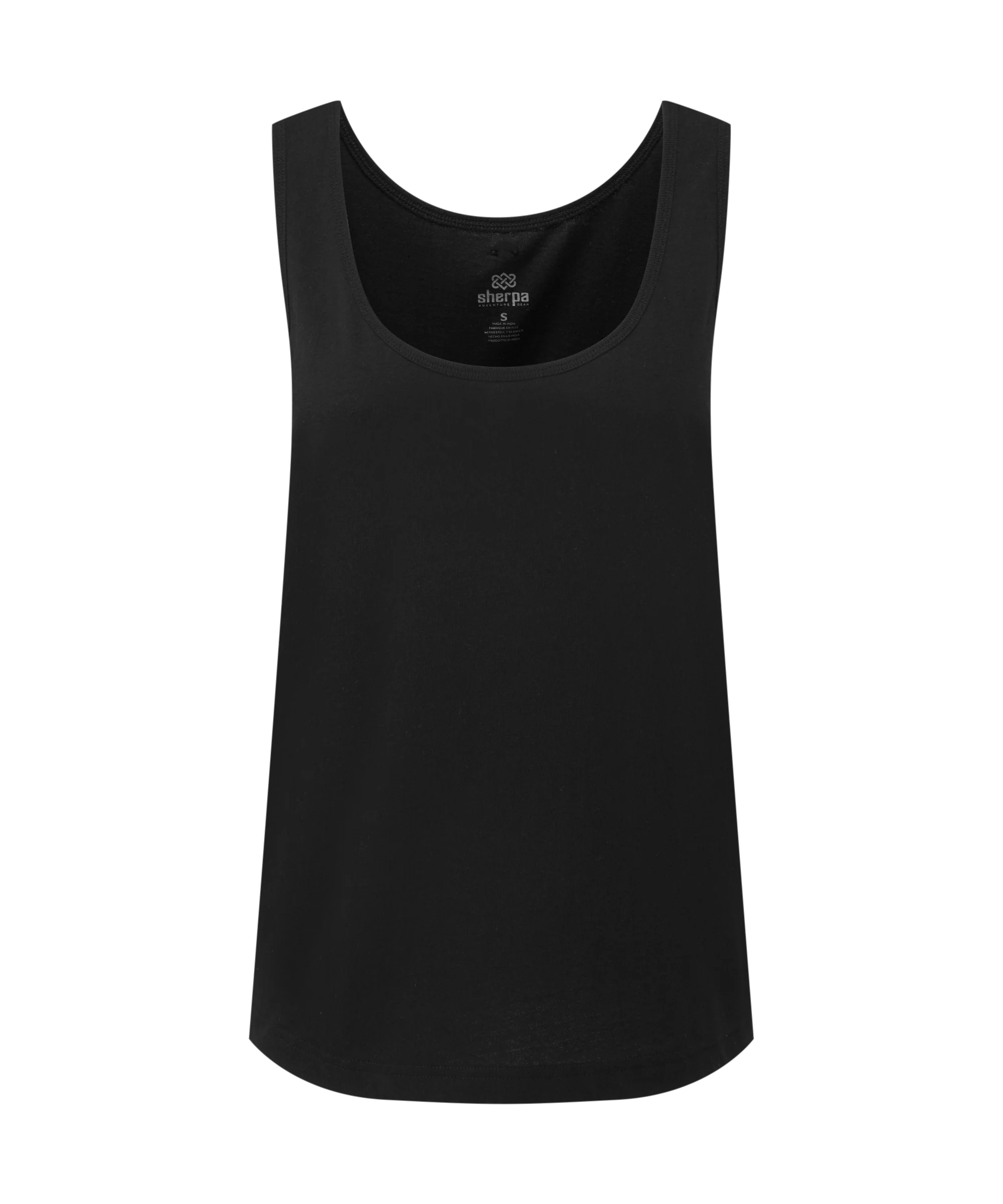 Jutnu Scoop Neck Tank Top - Black