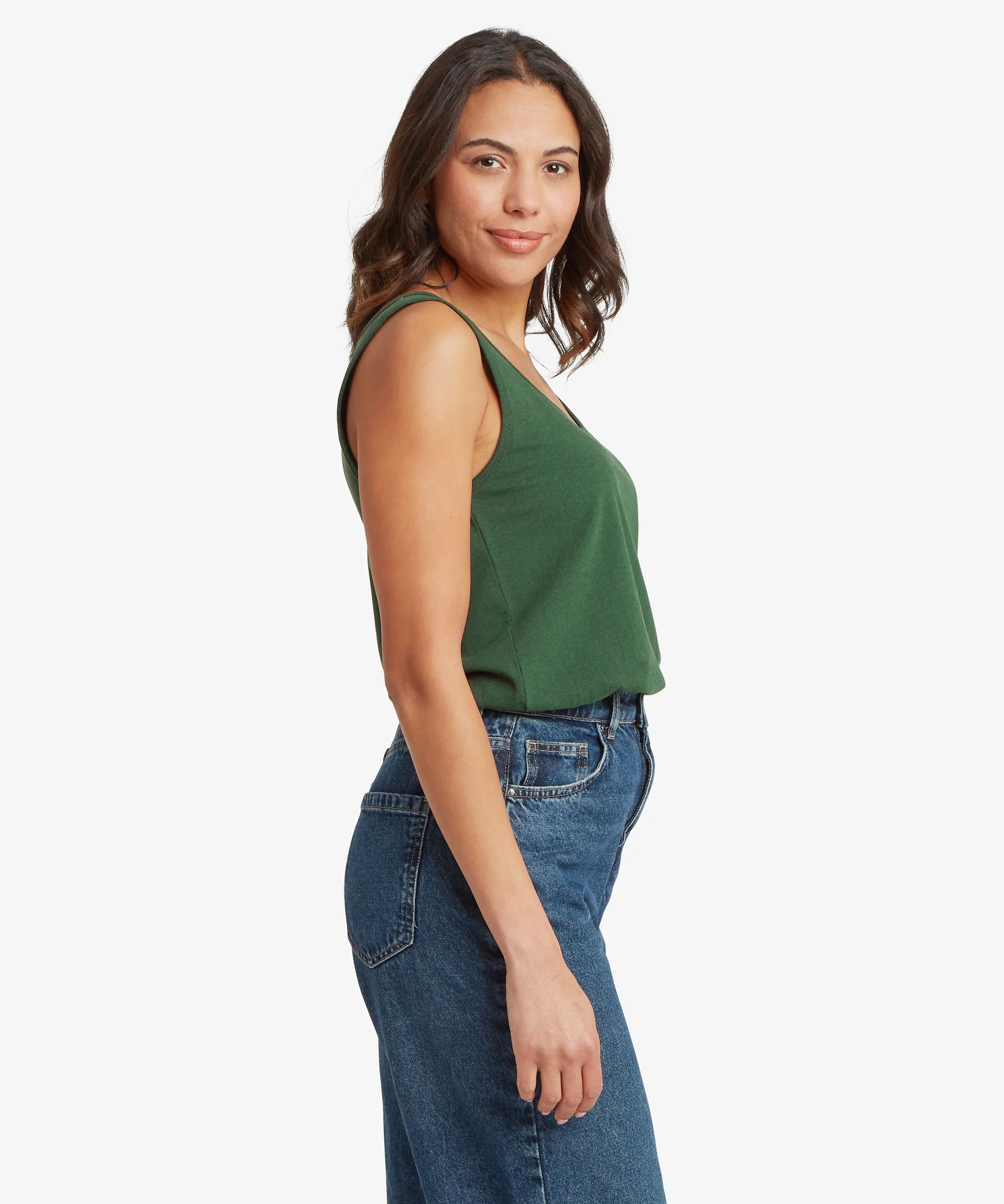Jutnu Scoop Neck Tank Top - Spruce - Image 4