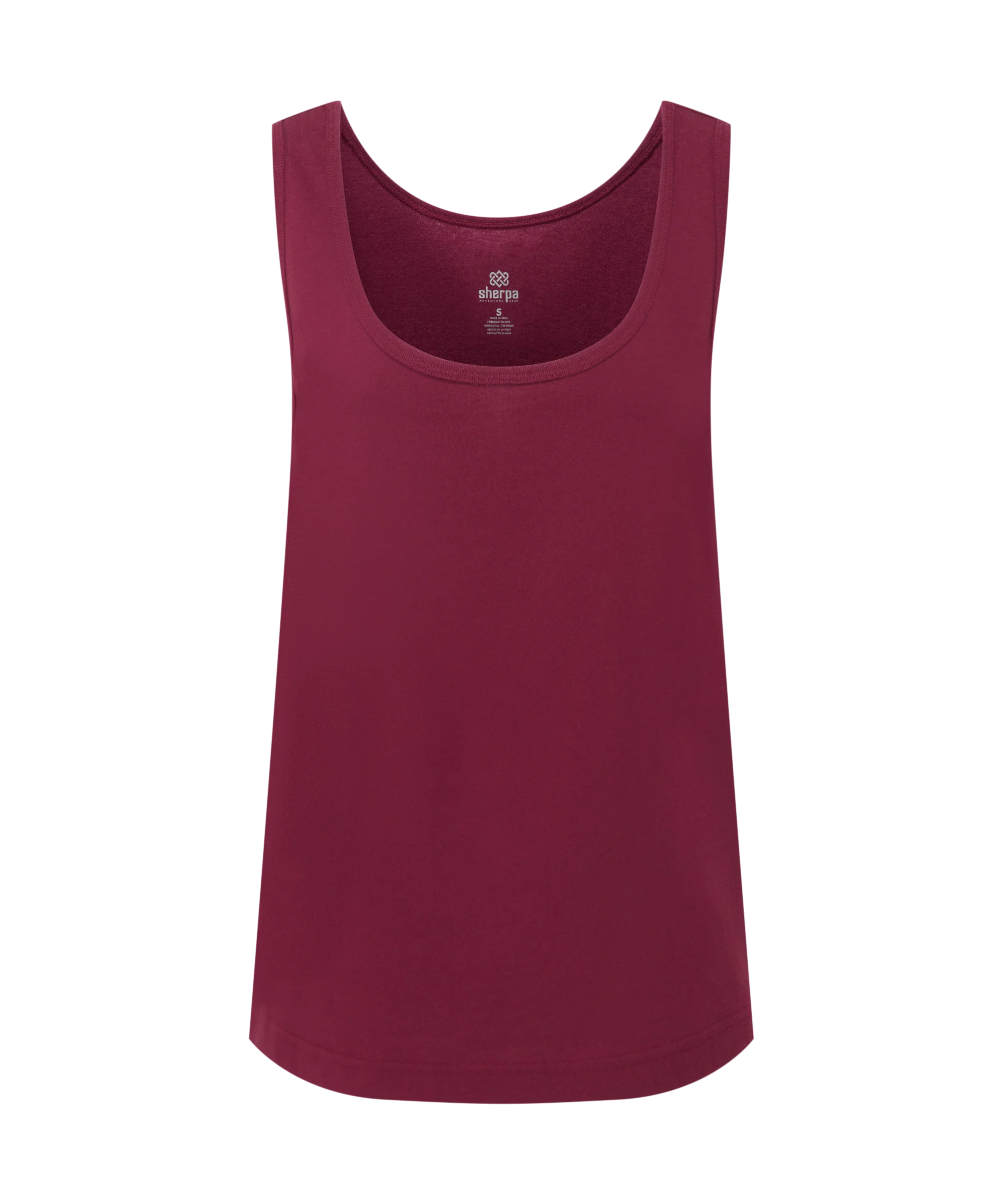 Jutnu Scoop Neck Tank Top - Wine