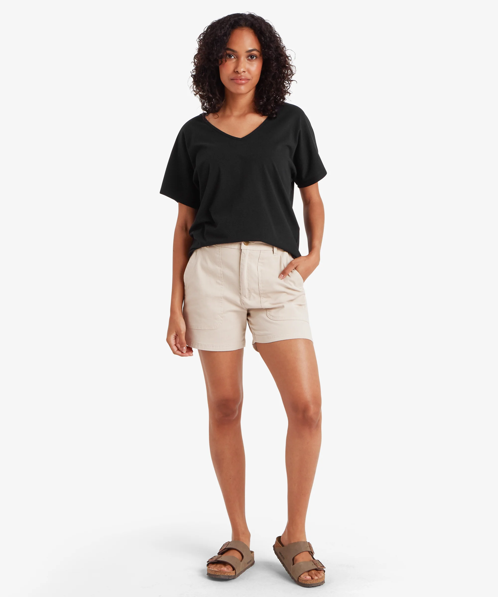 Jutnu V-Neck T-Shirt - Black - Image 3