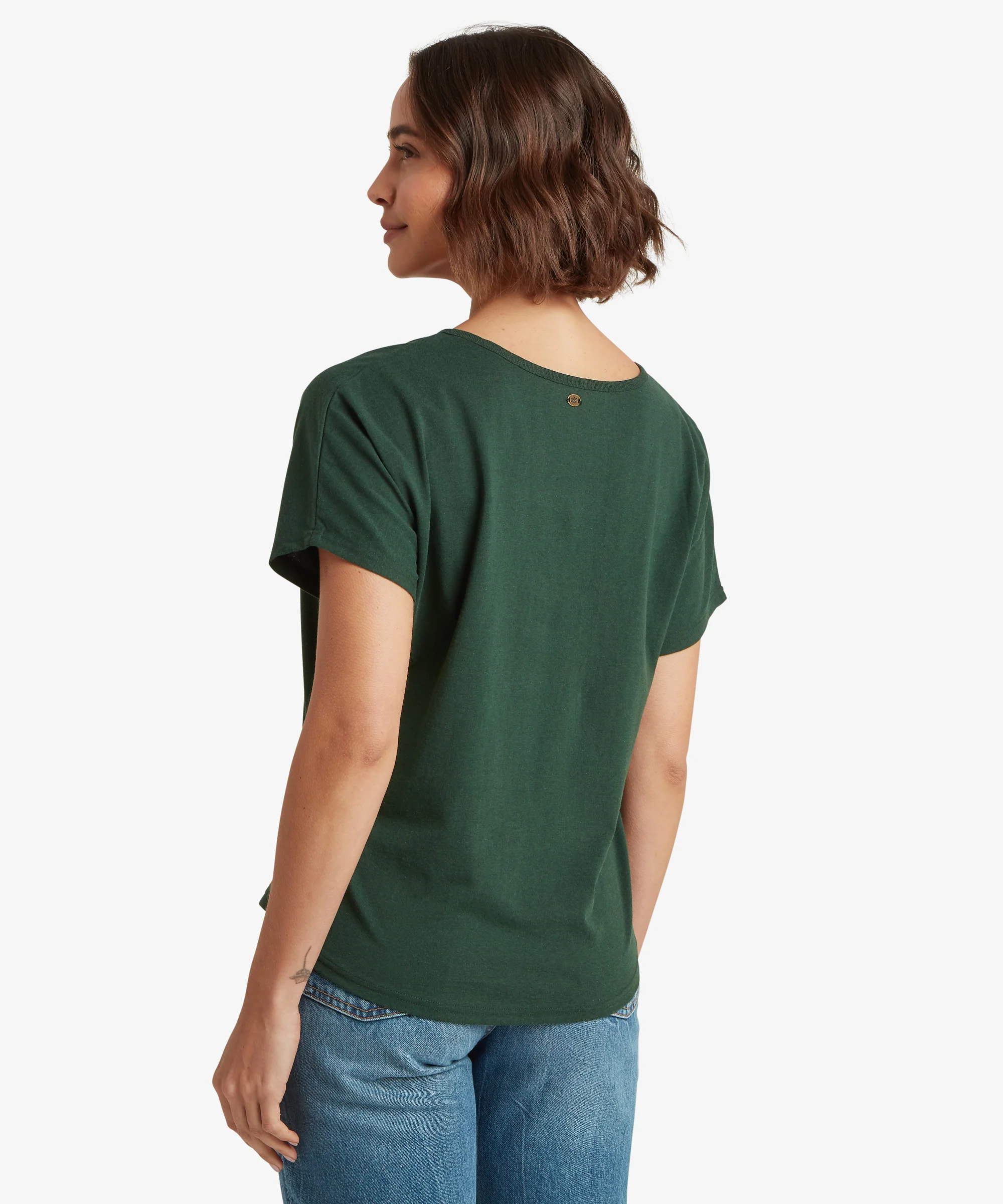Jutnu V-Neck T-Shirt - Spruce - Image 5