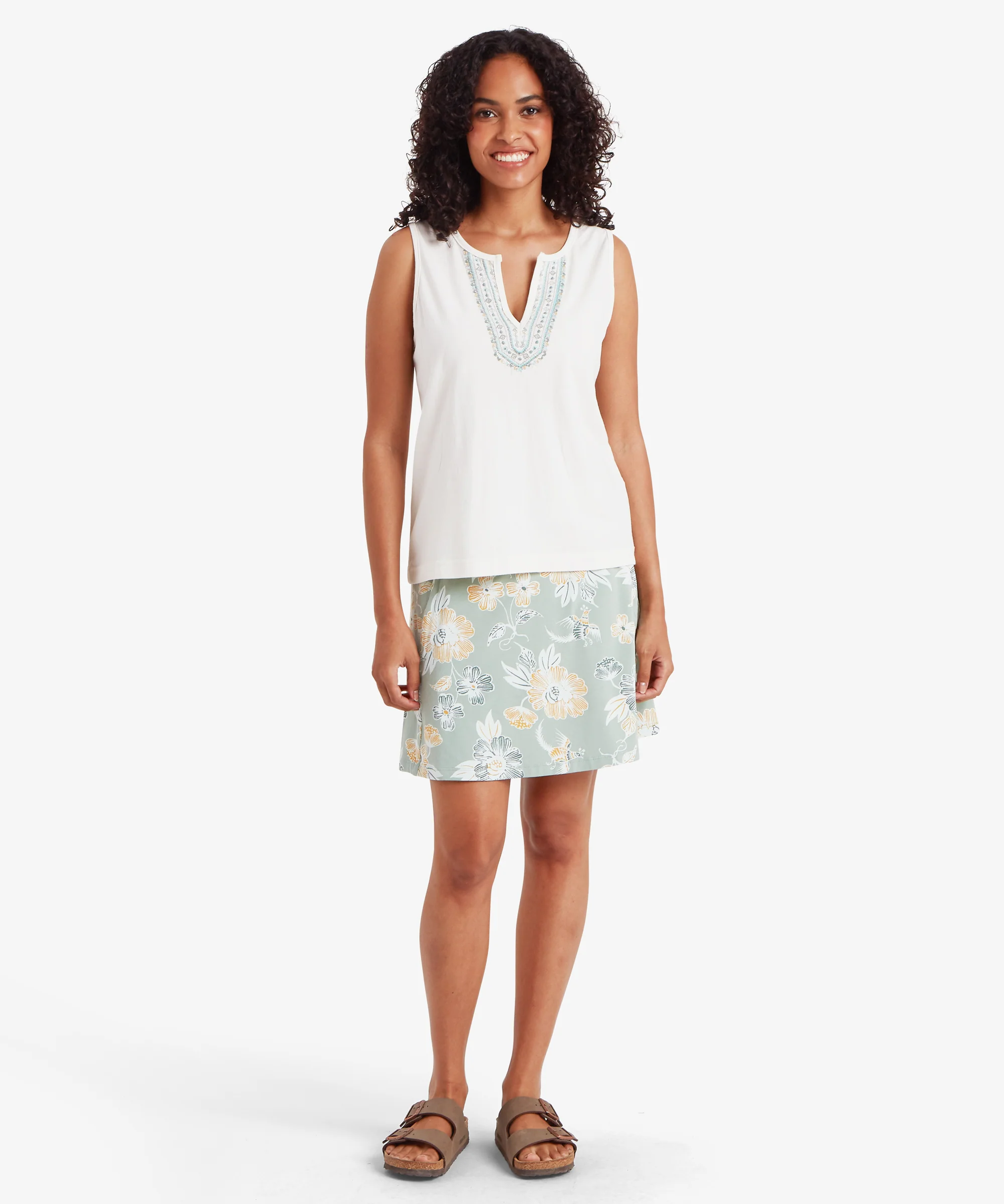 Kalindi Tank Top - Katha White - Image 3