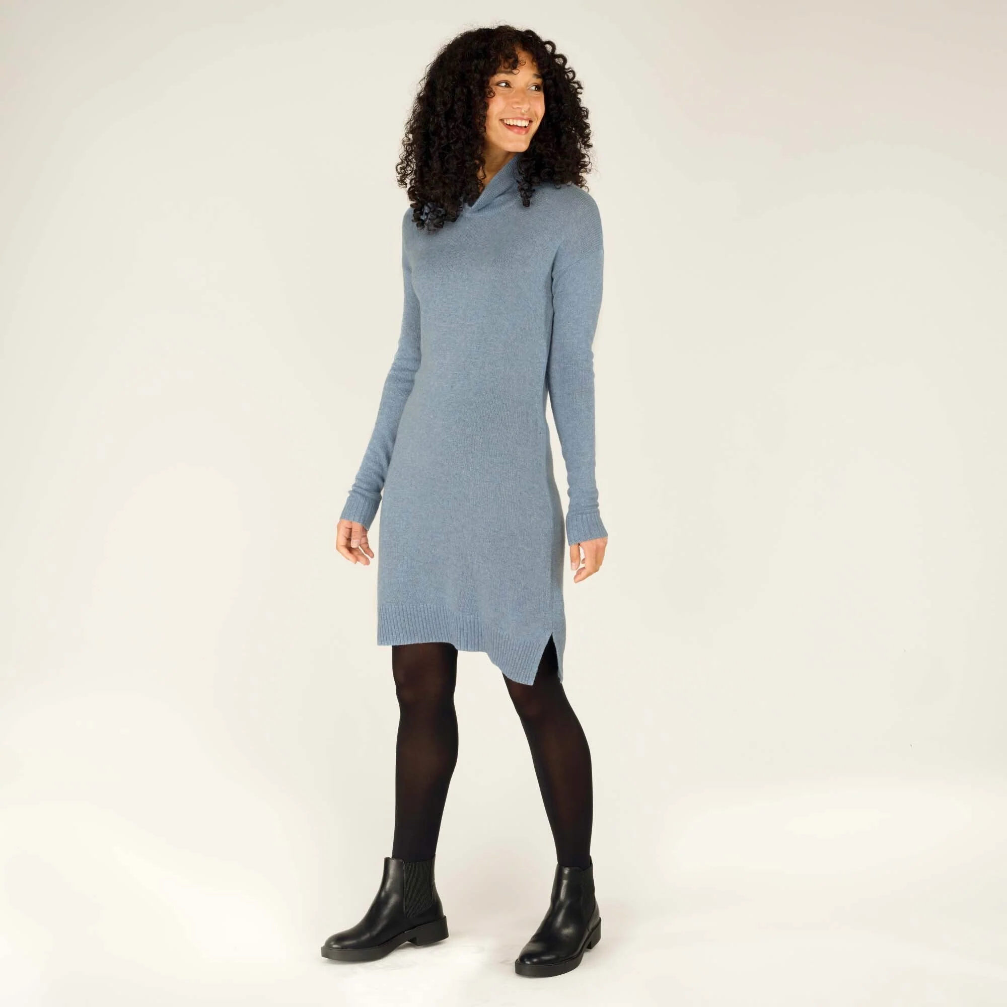 Lhakpa Mock Neck Dress - Haze - Image 3