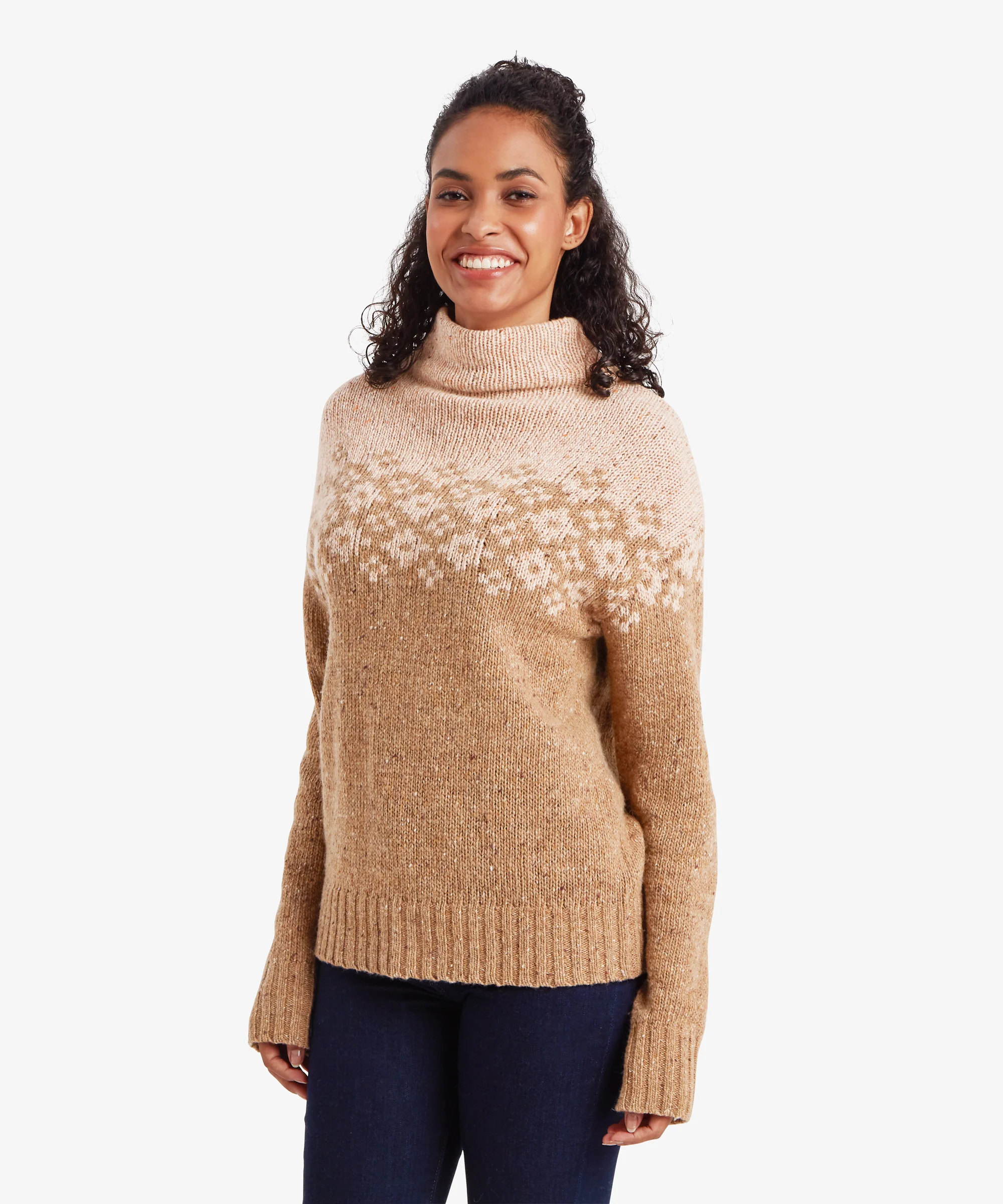 Mandari Mock Neck Sweater - Mocha - Image 4