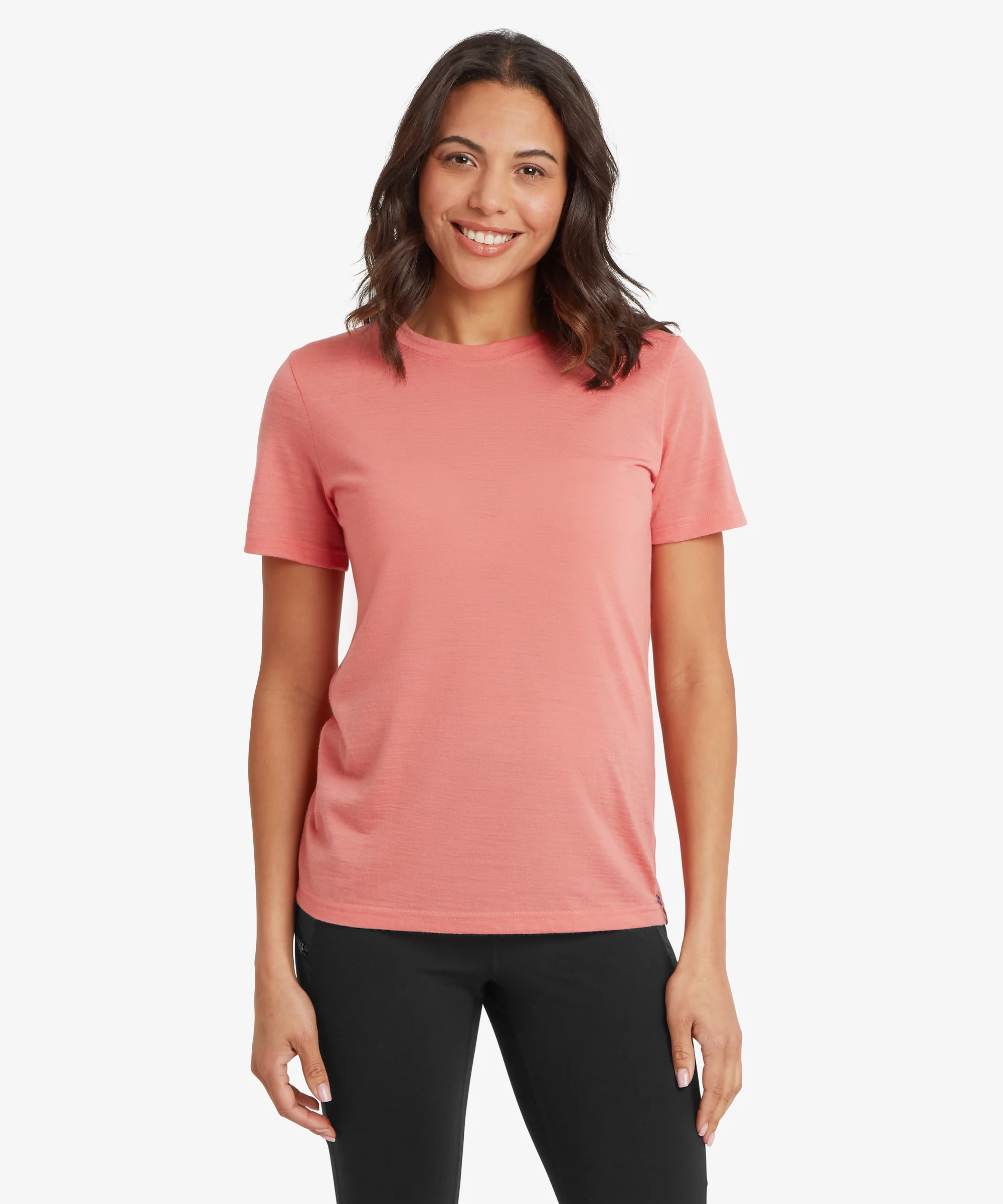 Nanda Merino Short Sleeve T-Shirt - Rose Gold - Image 2