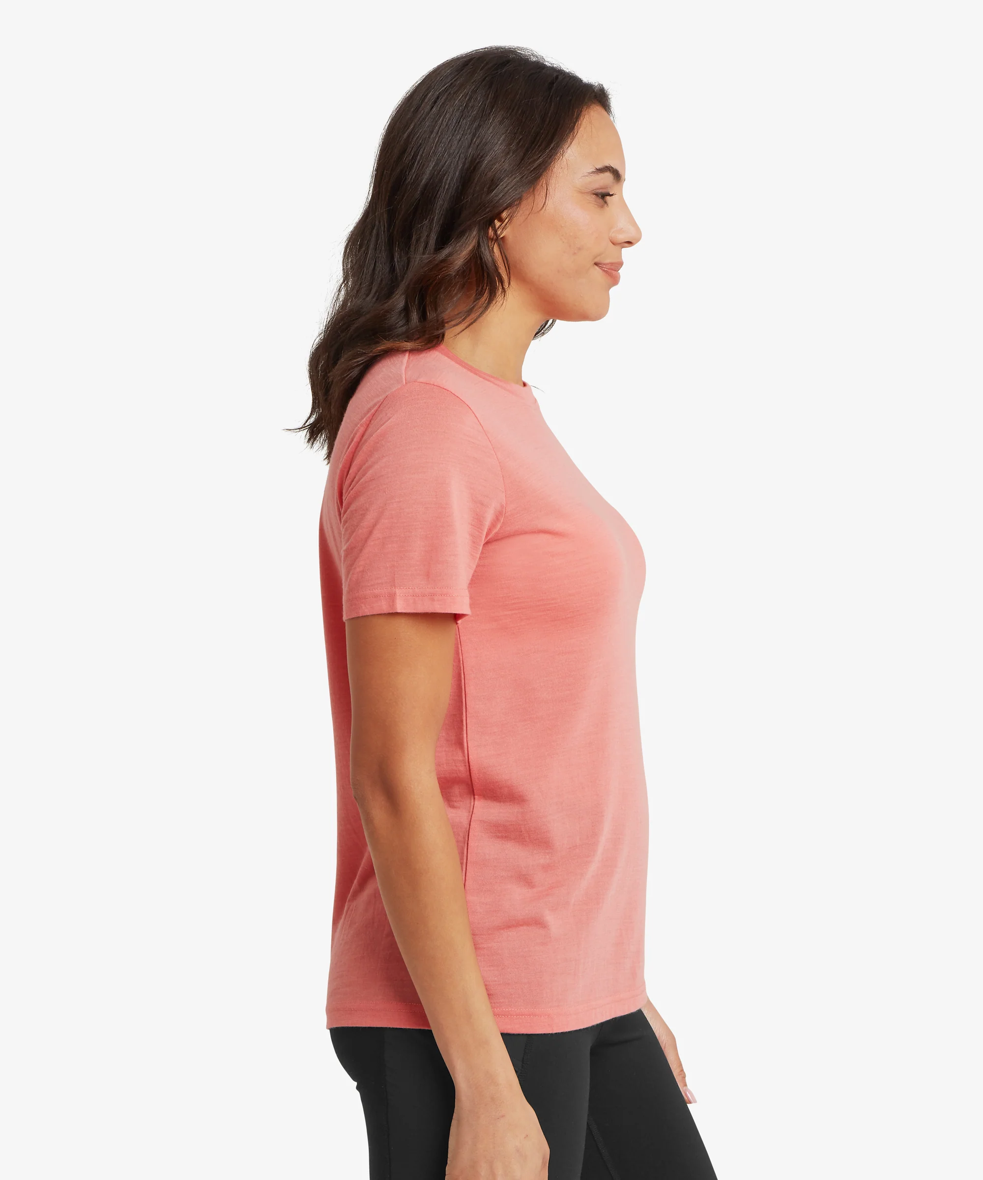 Nanda Merino Short Sleeve T-Shirt - Rose Gold - Image 4
