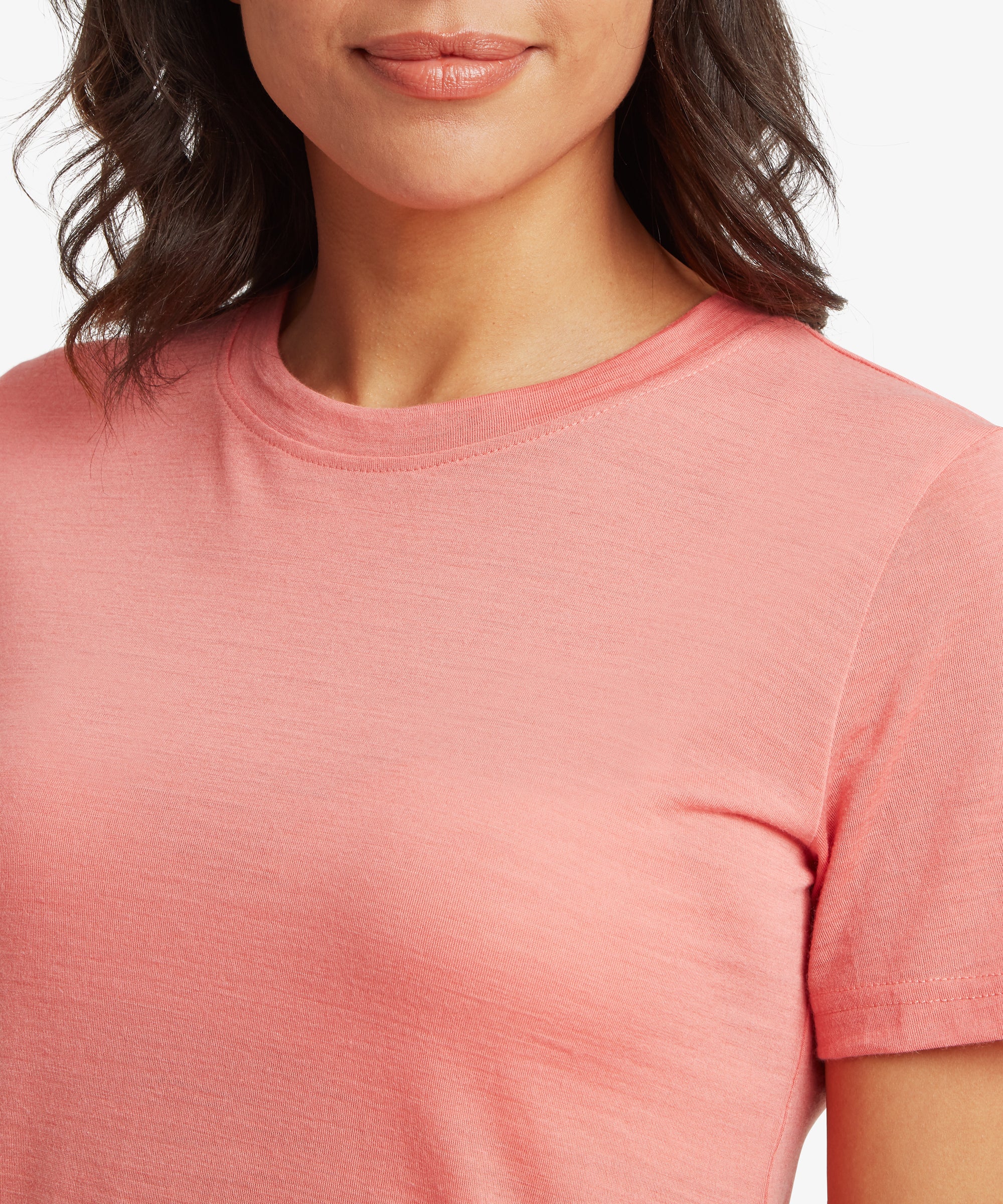 Nanda Merino Short Sleeve T-Shirt - Rose Gold - Image 6