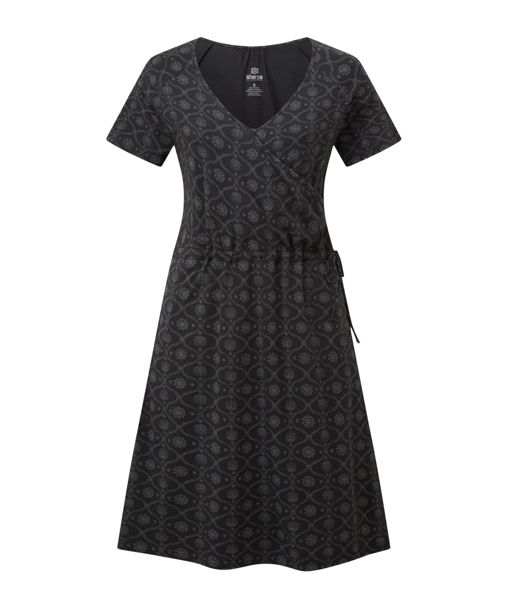Neha Faux Wrap Dress - Black Sublime