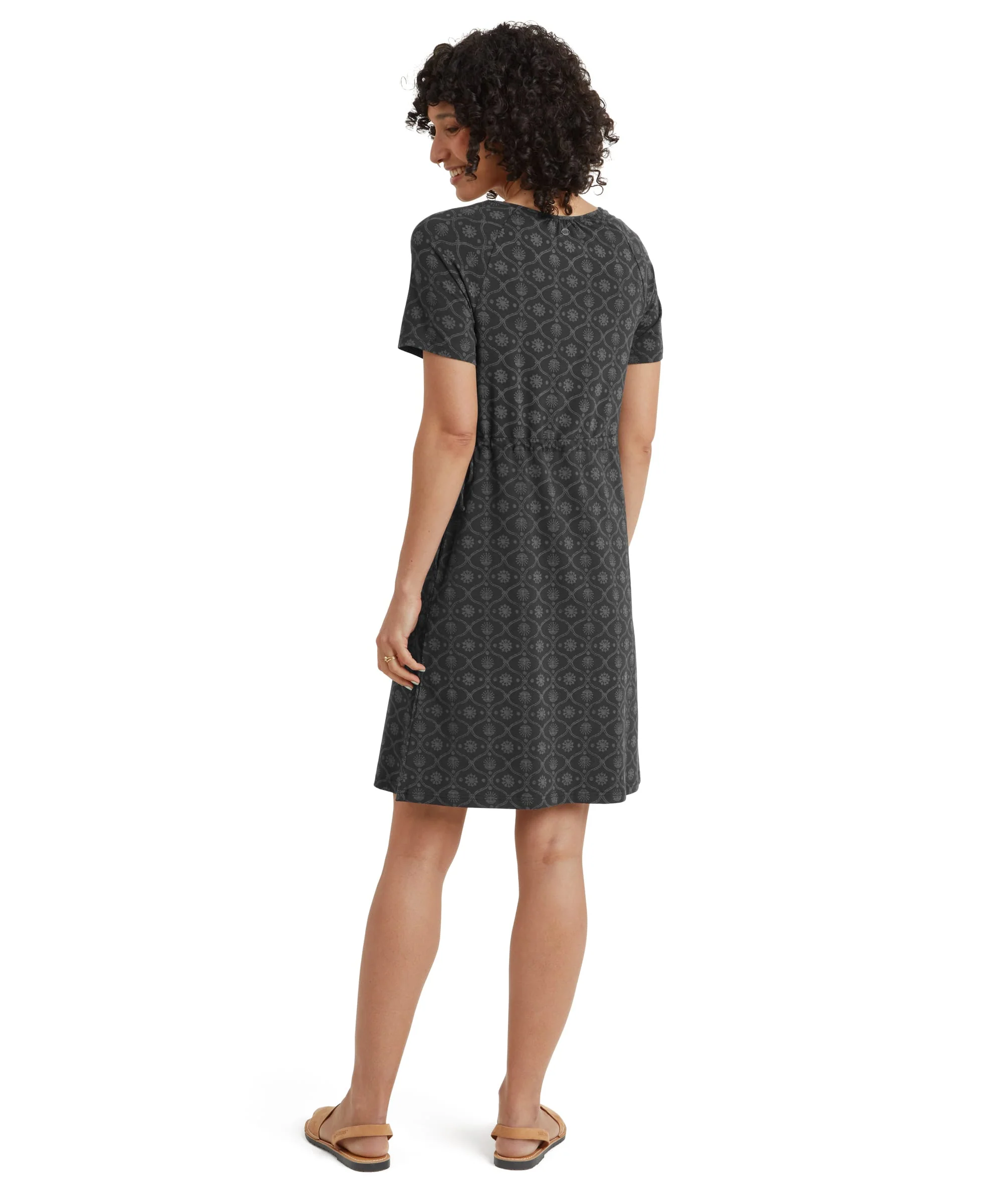 Neha Faux Wrap Dress - Black Sublime - Image 8