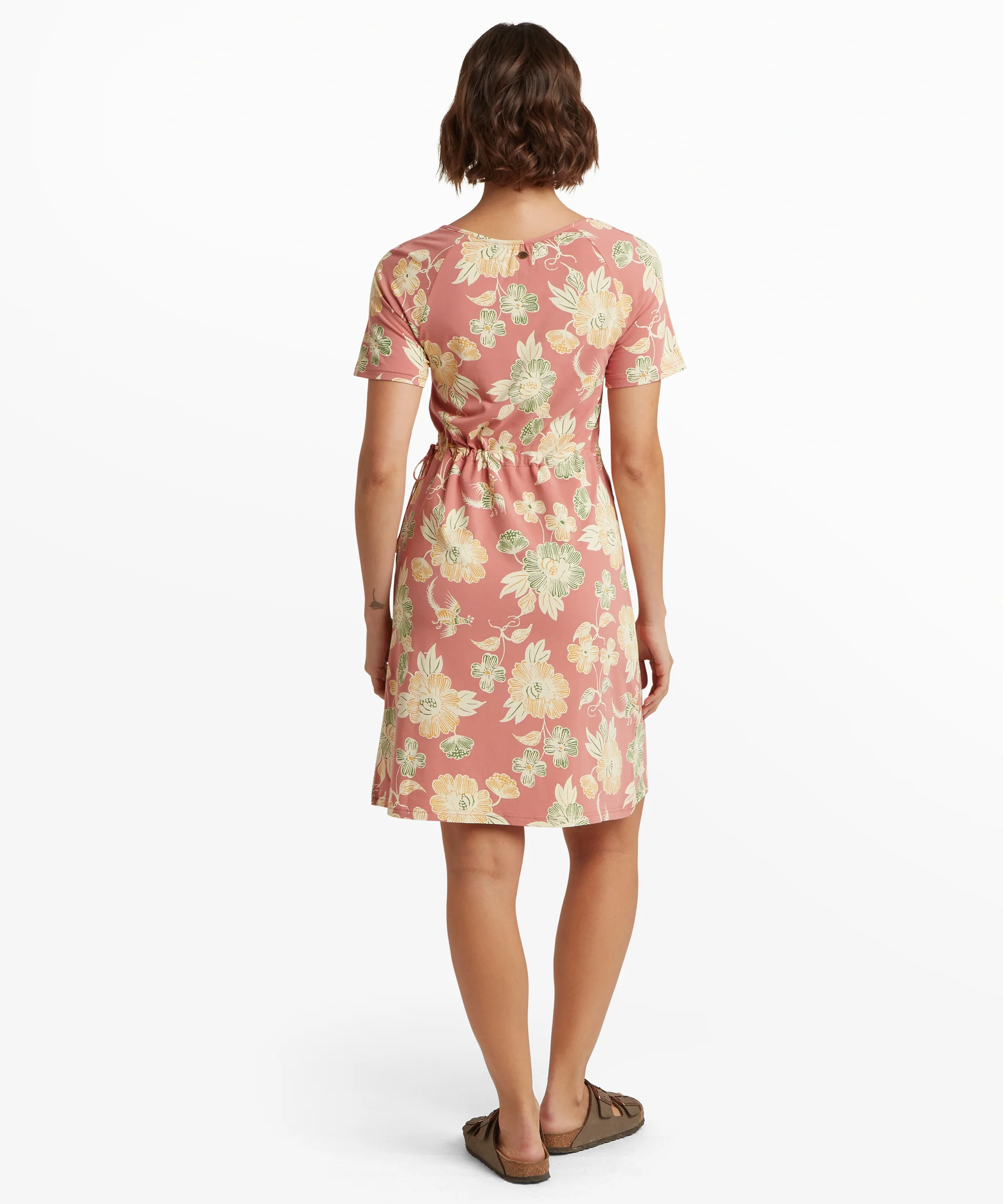 Neha Faux Wrap Dress - Floral Brick Dust Floral - Image 5