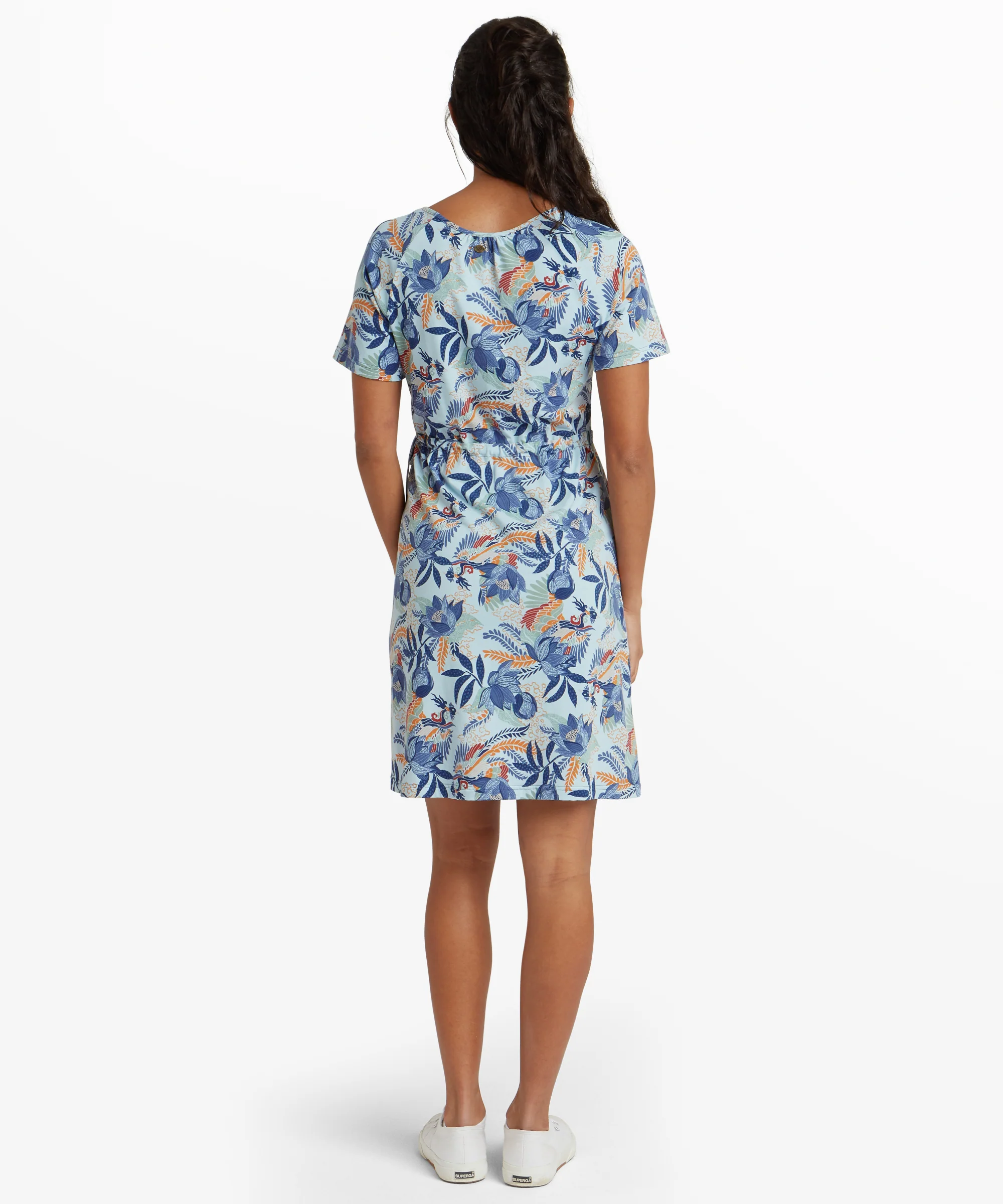 Neha Faux Wrap Dress - Seaport Blue Peacock - Image 5