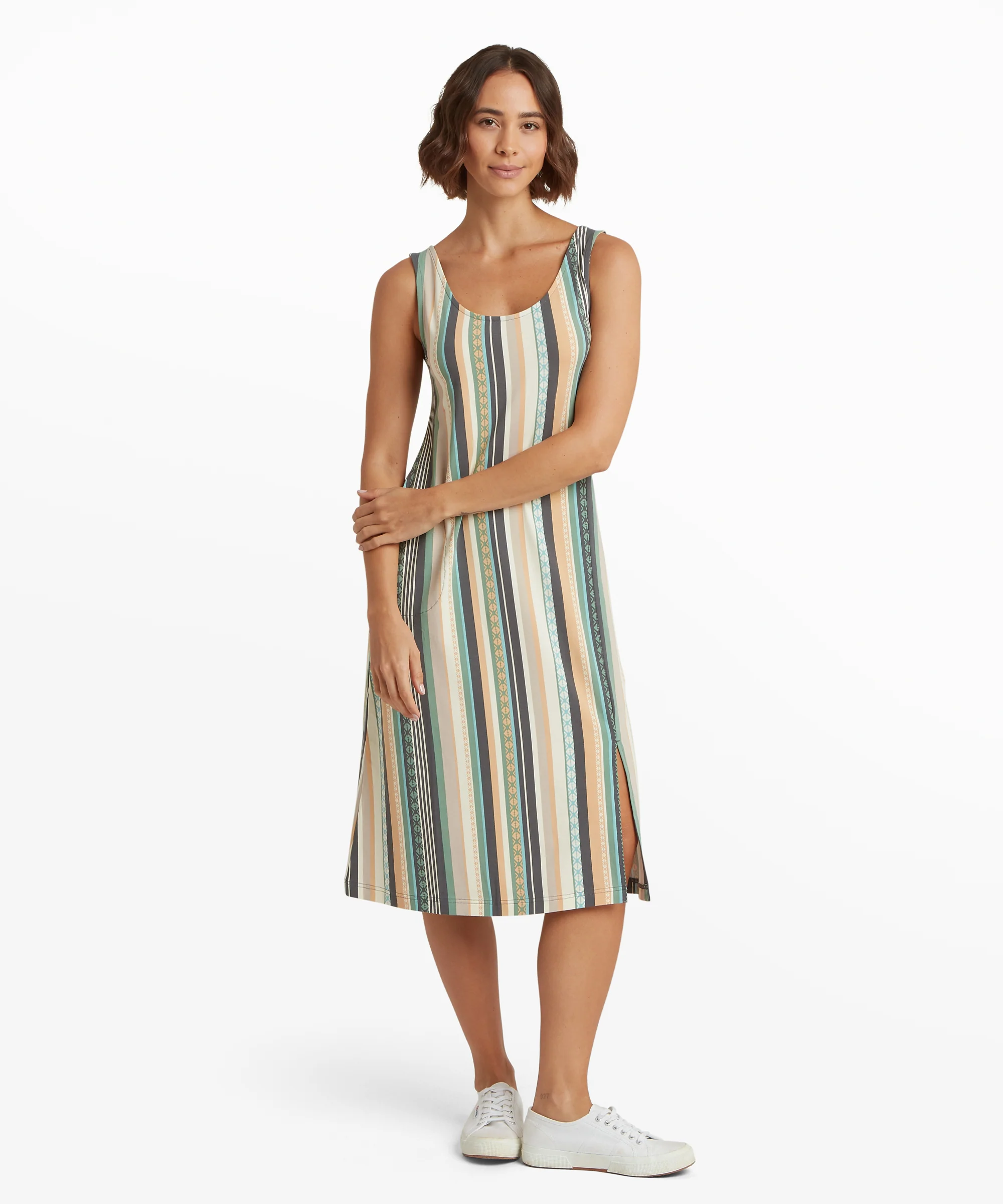 Neha Long Tank Dress - Black Indreni - Image 2