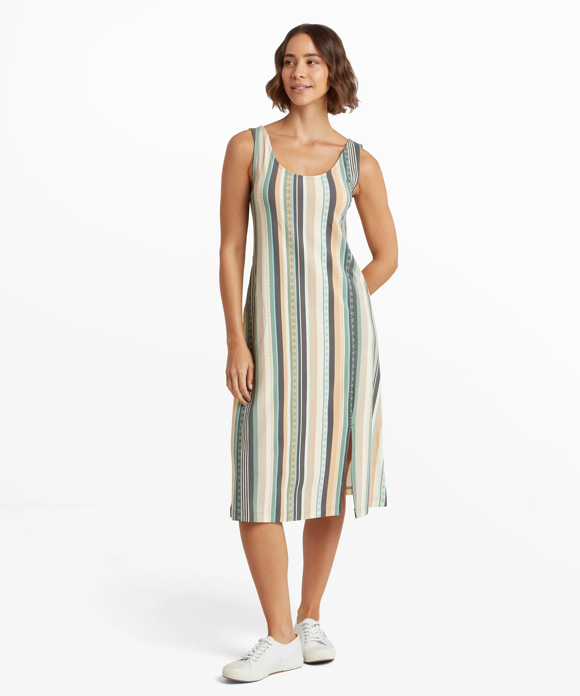 Neha Long Tank Dress - Black Indreni - Image 3