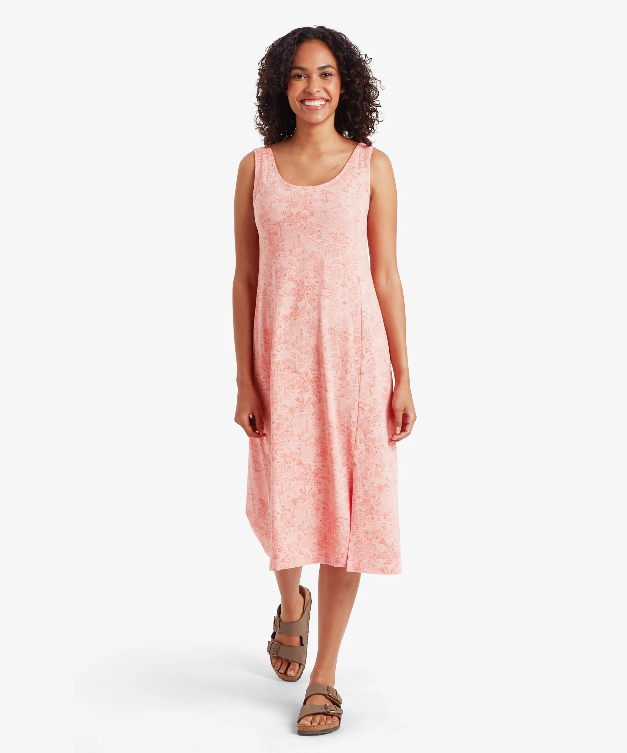 Neha Long Tank Dress - Rose Gold Toile - Image 2