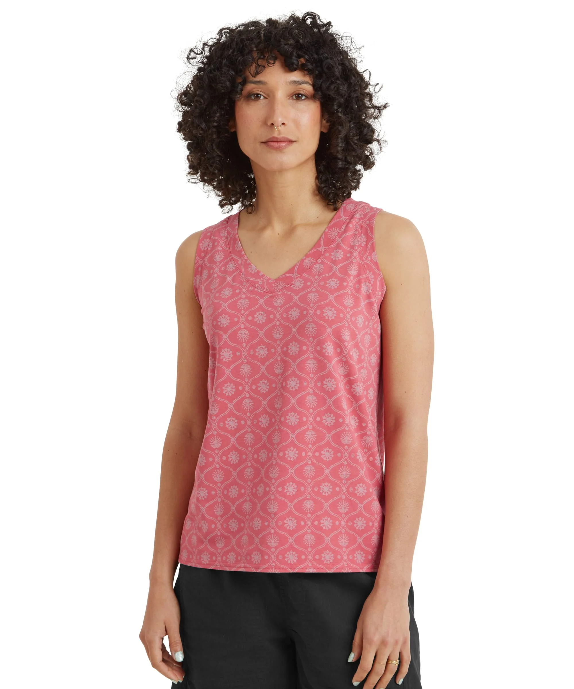 Neha V-Neck Tank Top - Rosie Sublime - Image 2