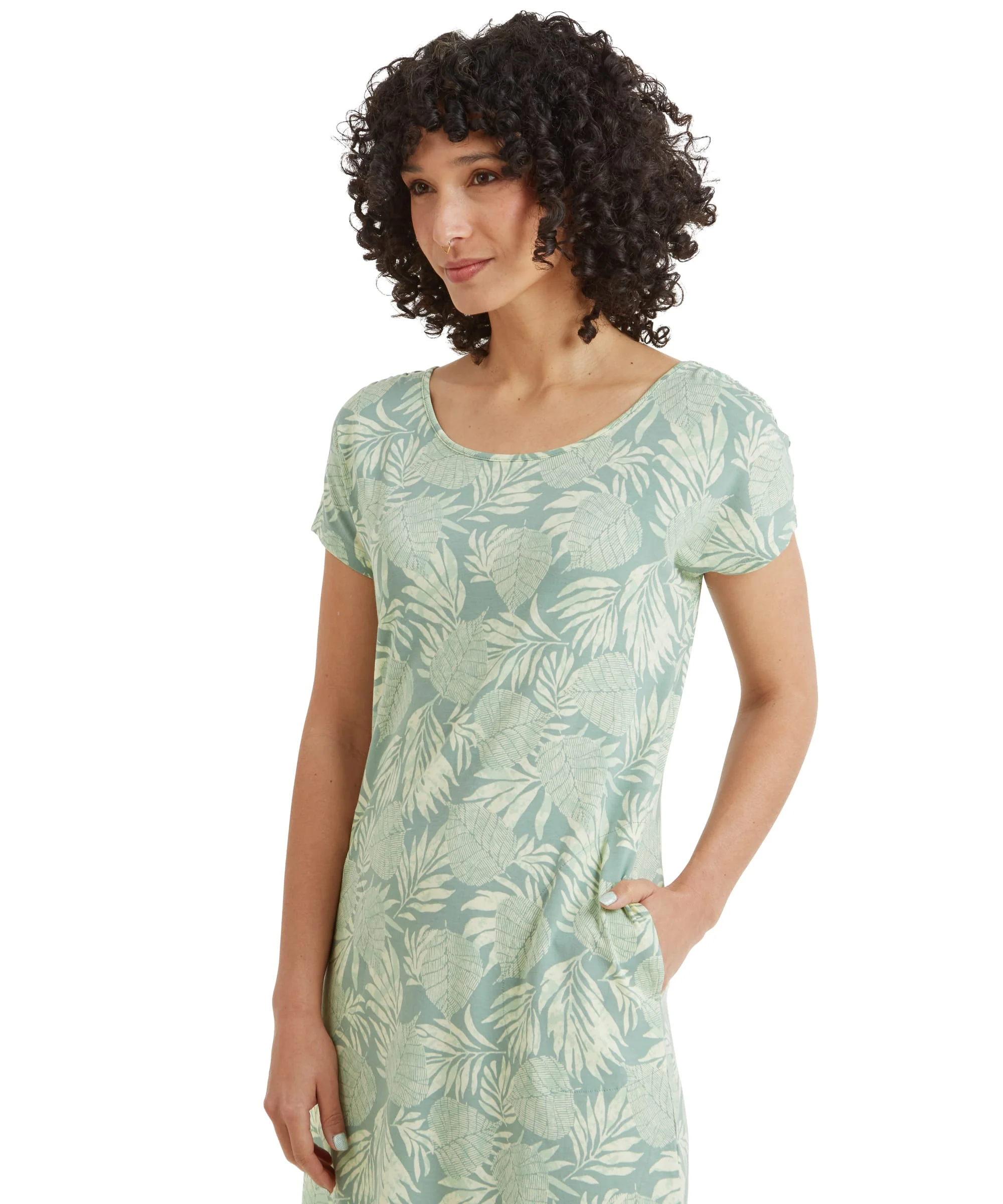 Padma Tie Back Dress - Celery Bhodi Leaf - Image 2