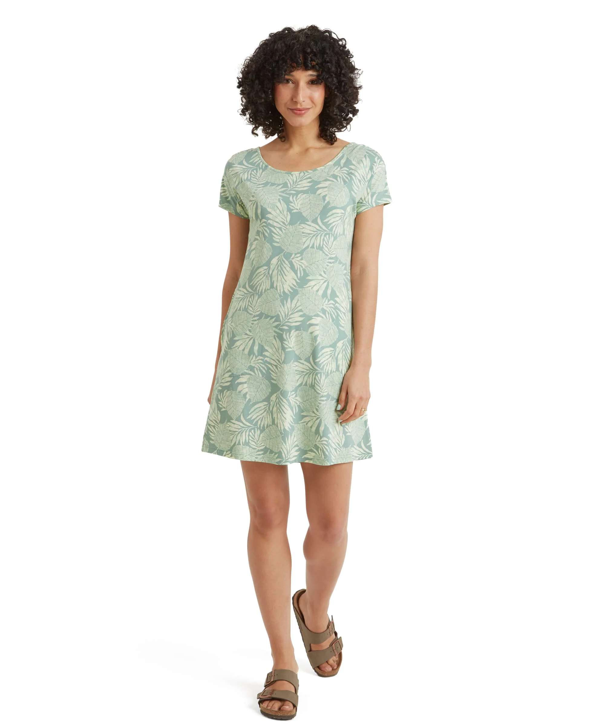 Padma Tie Back Dress - Celery Bhodi Leaf - Image 3