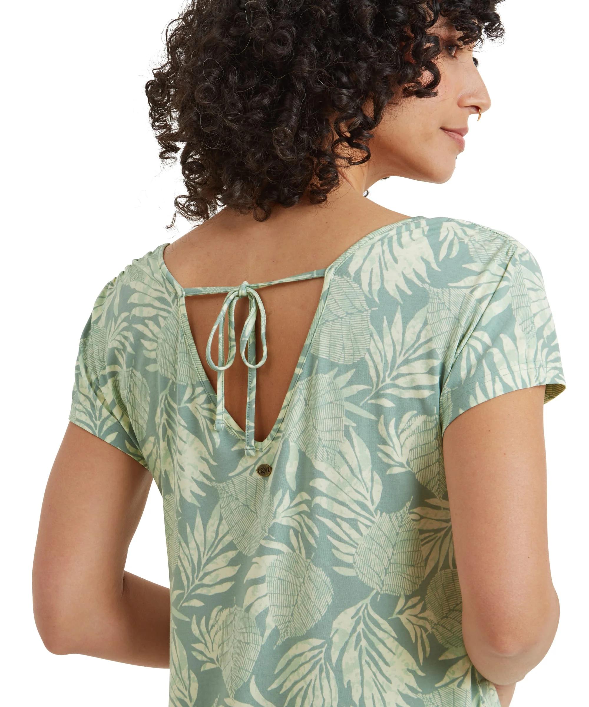 Padma Tie Back Dress - Celery Bhodi Leaf - Image 6