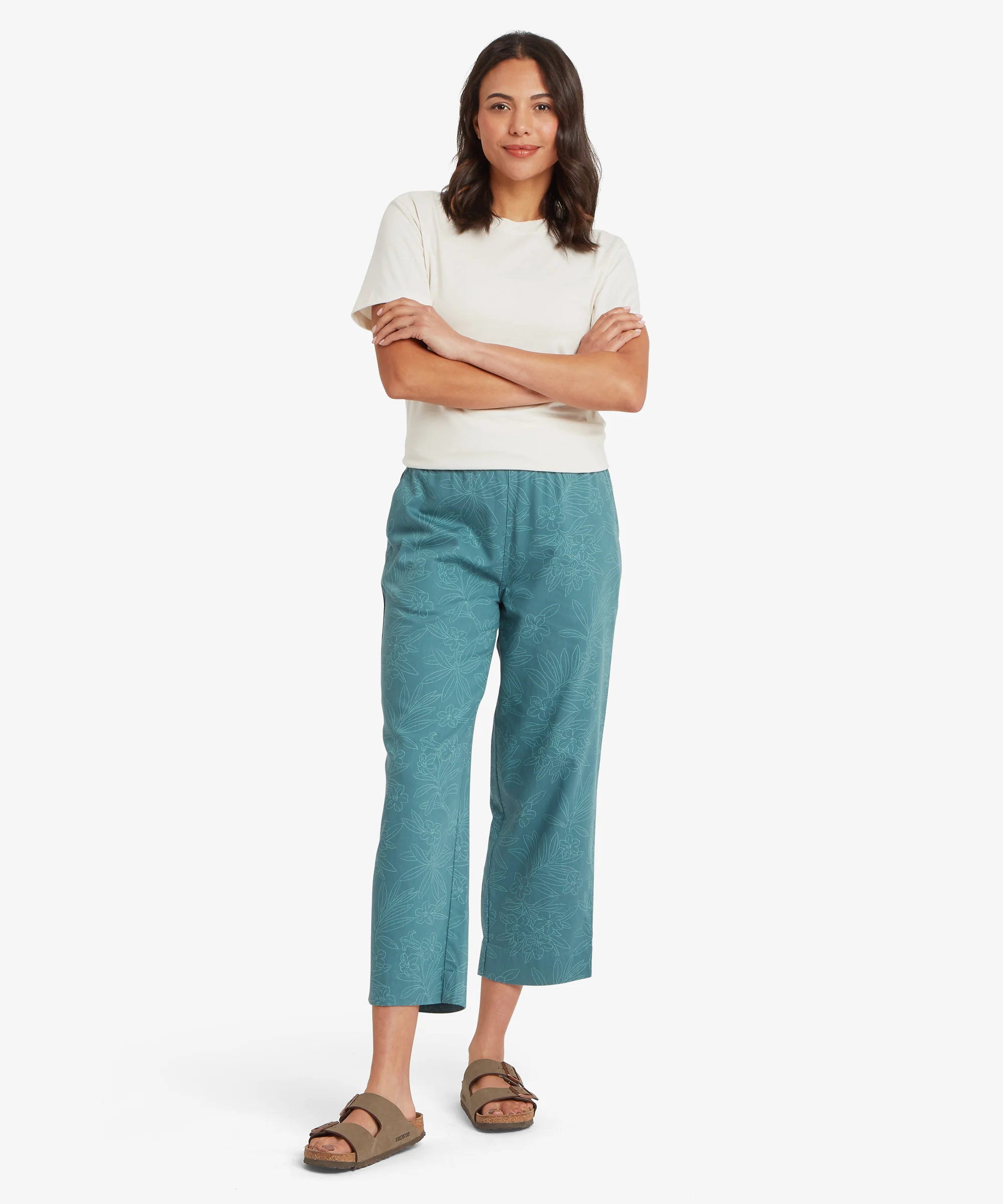 Palmo Ankle Pull On Pants - Hydra Floral - Image 3