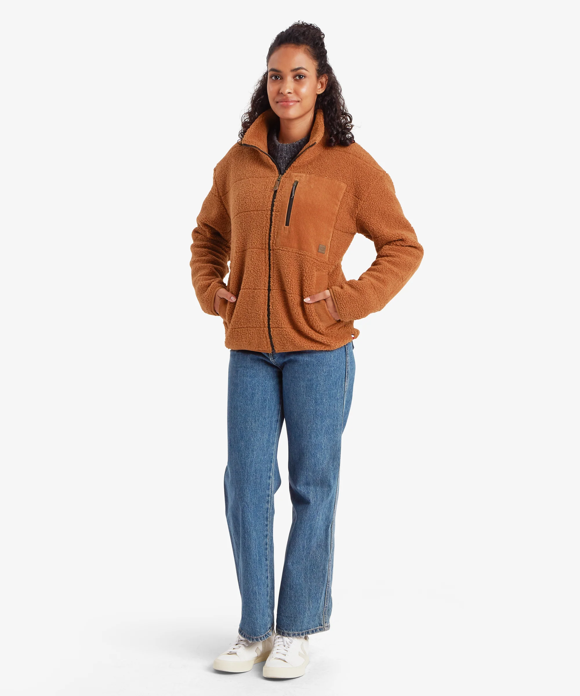 Rangeli Full Zip Fleece Jacket - Mocha - Image 3