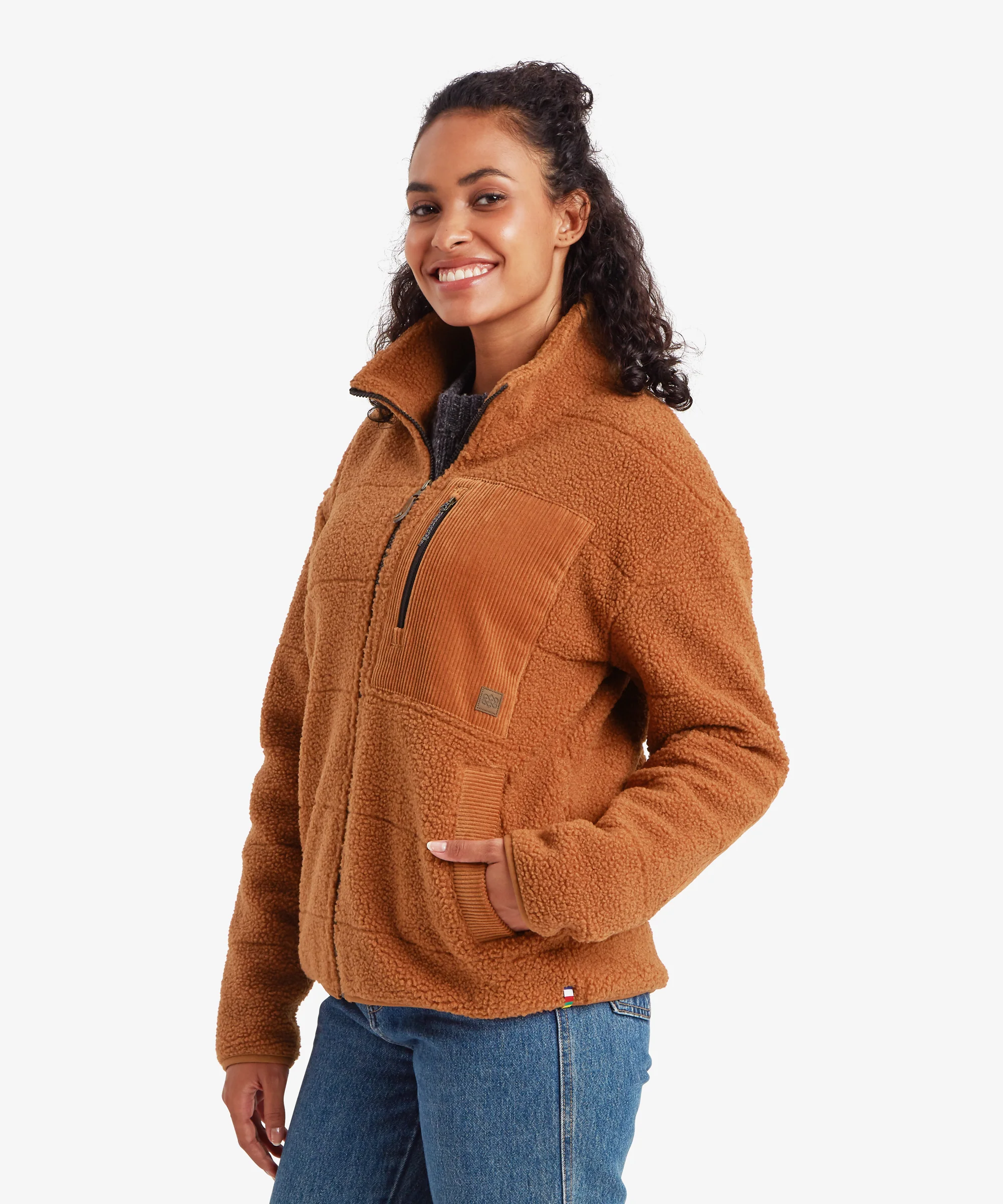 Rangeli Full Zip Fleece Jacket - Mocha - Image 4