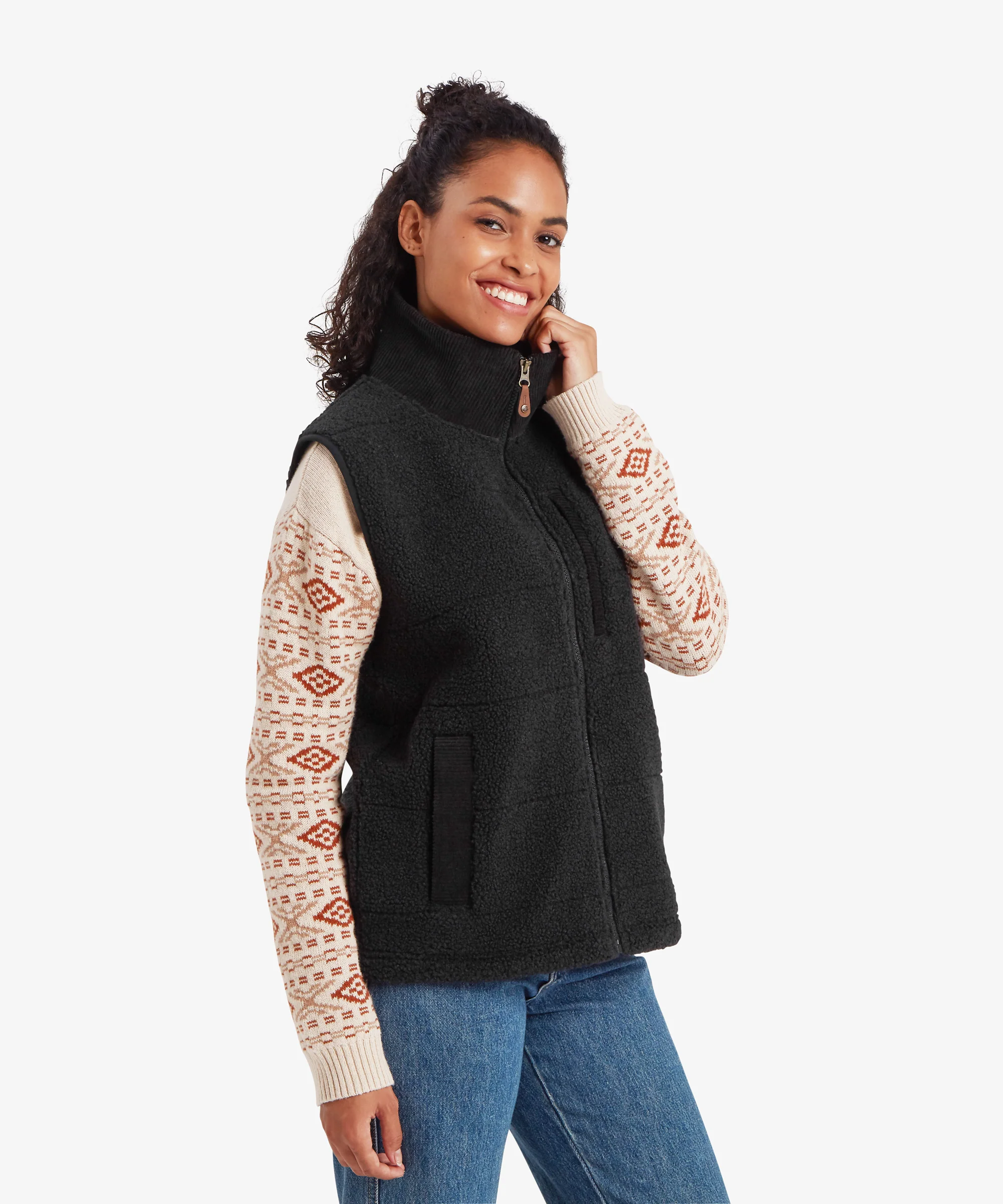 Rangeli Fleece Vest - Black - Image 4