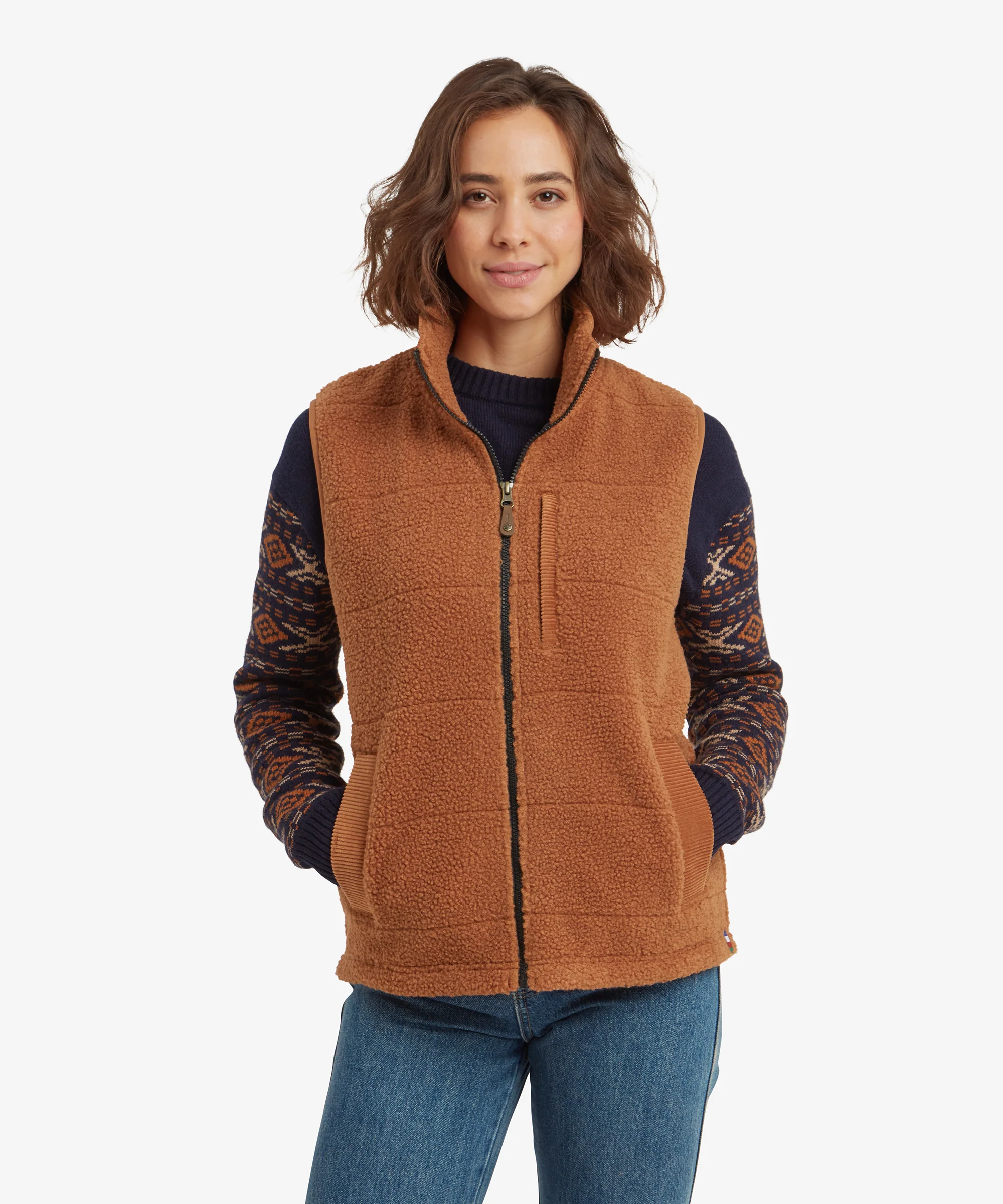 Rangeli Fleece Vest - Mocha - Image 2