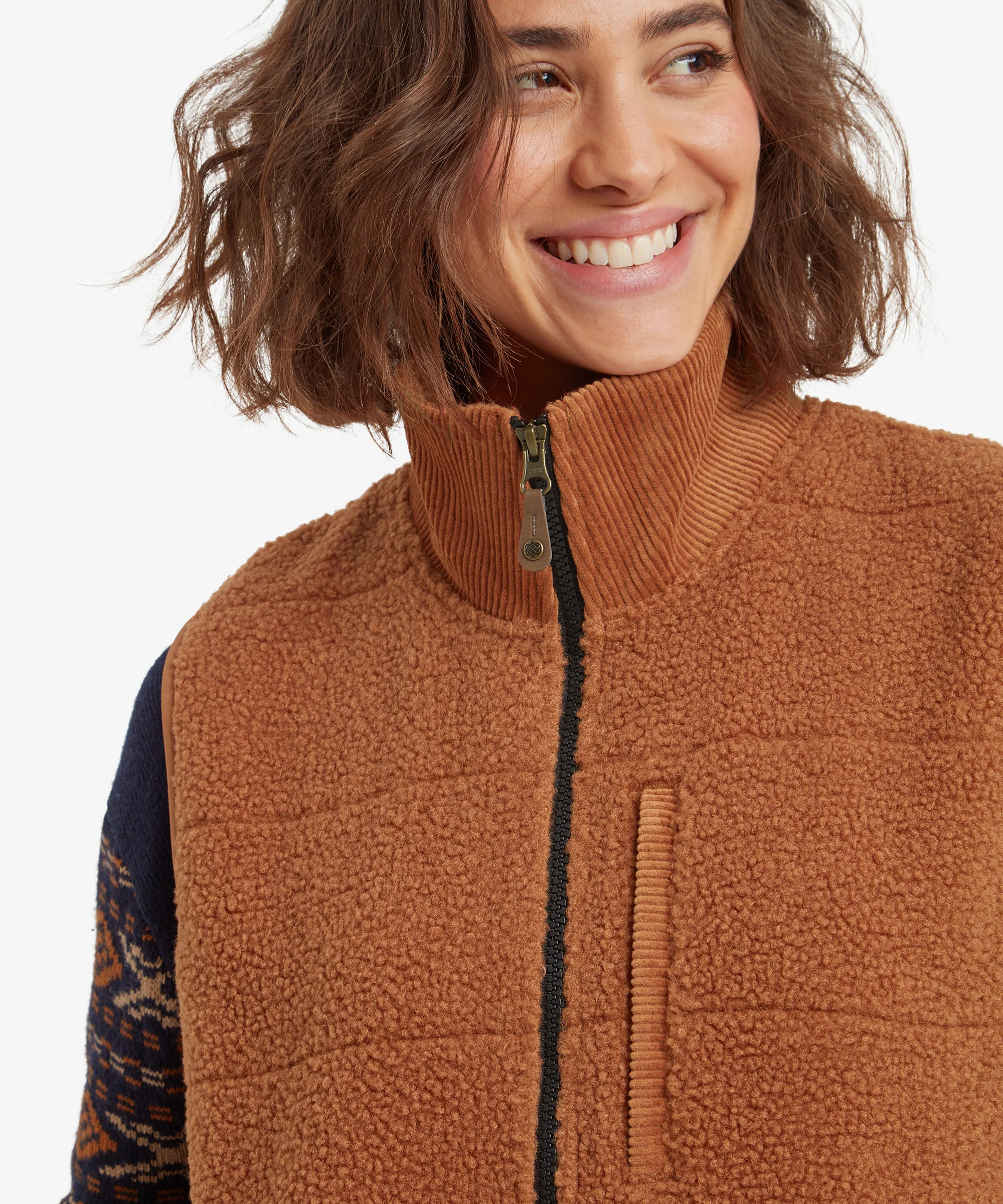 Rangeli Fleece Vest - Mocha - Image 6
