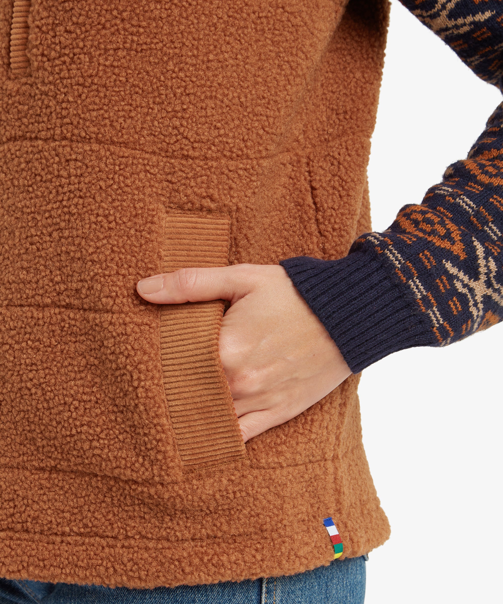 Rangeli Fleece Vest - Mocha - Image 8