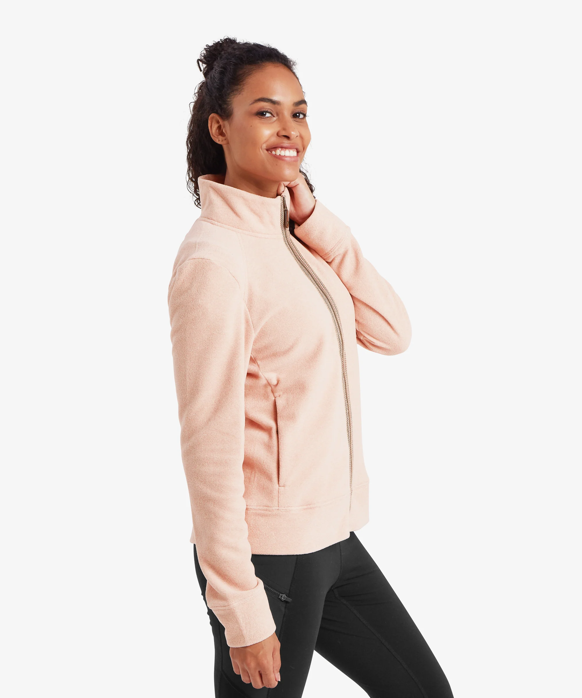 Rolpa Eco Fleece Jacket - Blush - Image 4
