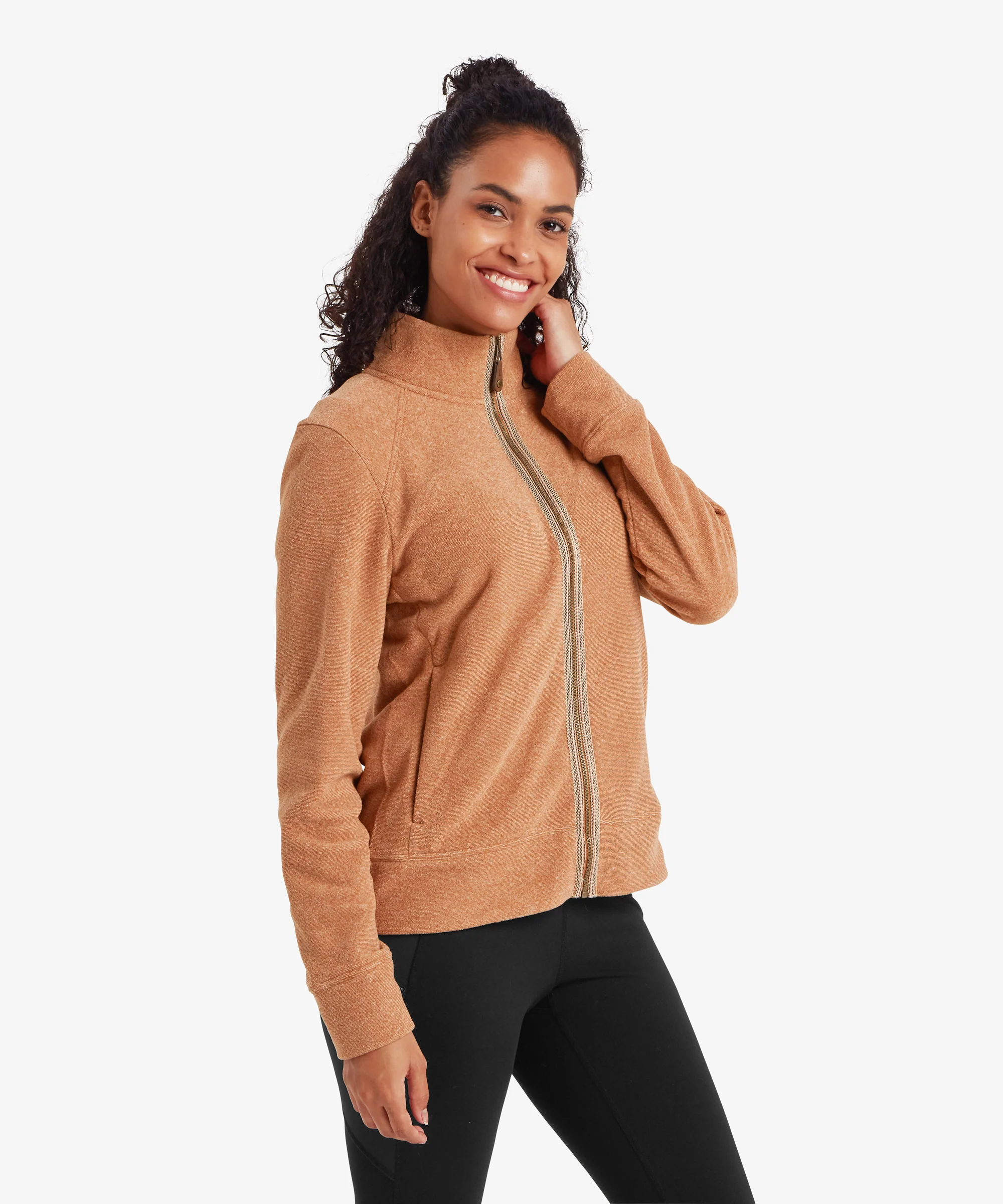 Rolpa Eco Fleece Jacket - Mocha - Image 4