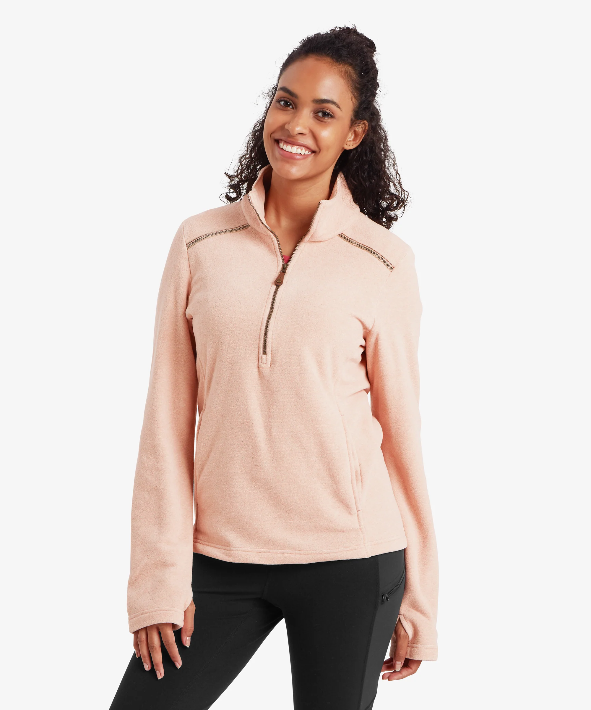 Rolpa Eco Fleece Pullover Zip - Blush - Image 2