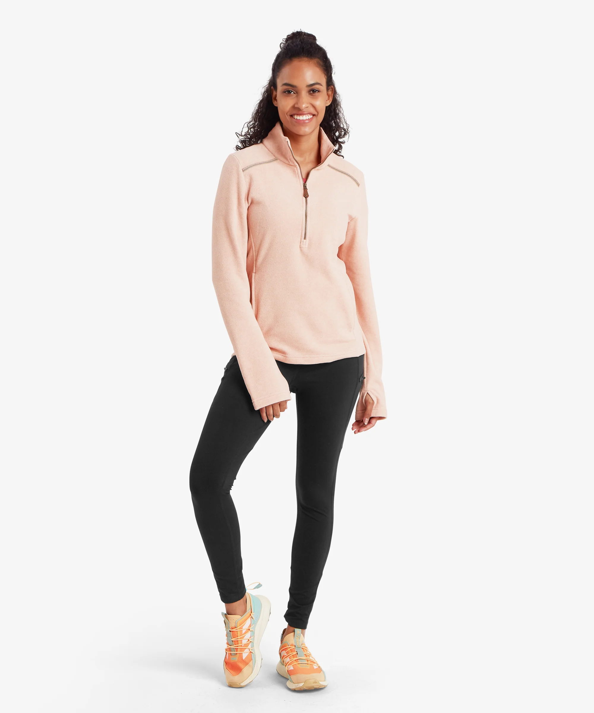 Rolpa Eco Fleece Pullover Zip - Blush - Image 3